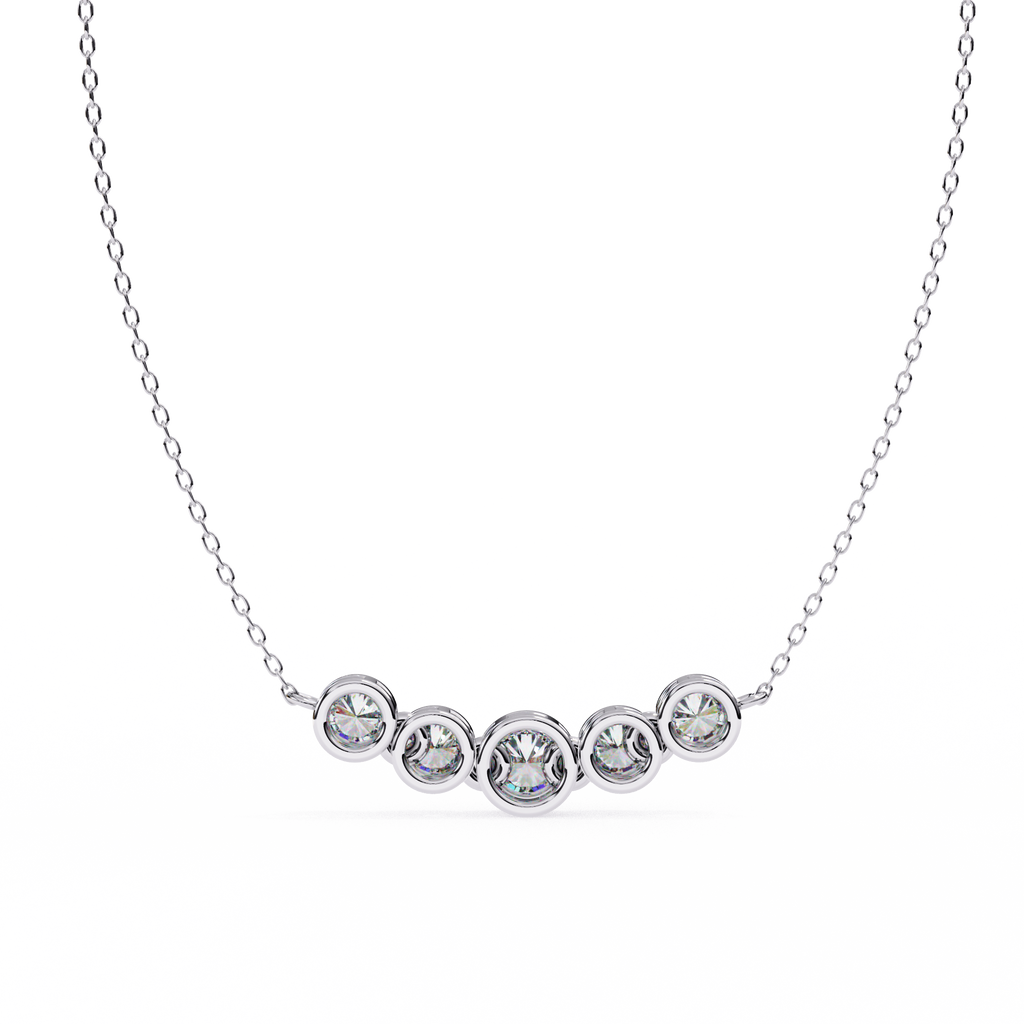 Curved Diamond Bar Pendant