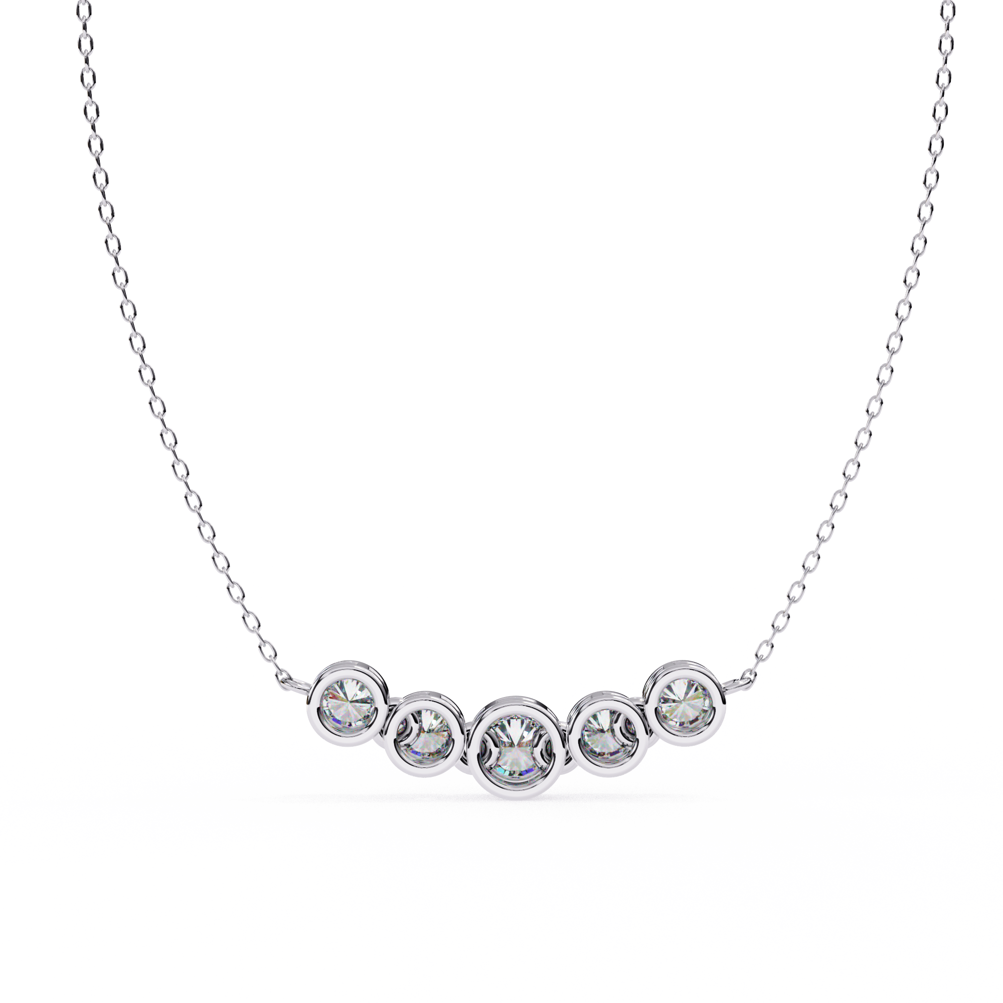 Curved Diamond Bar Pendant