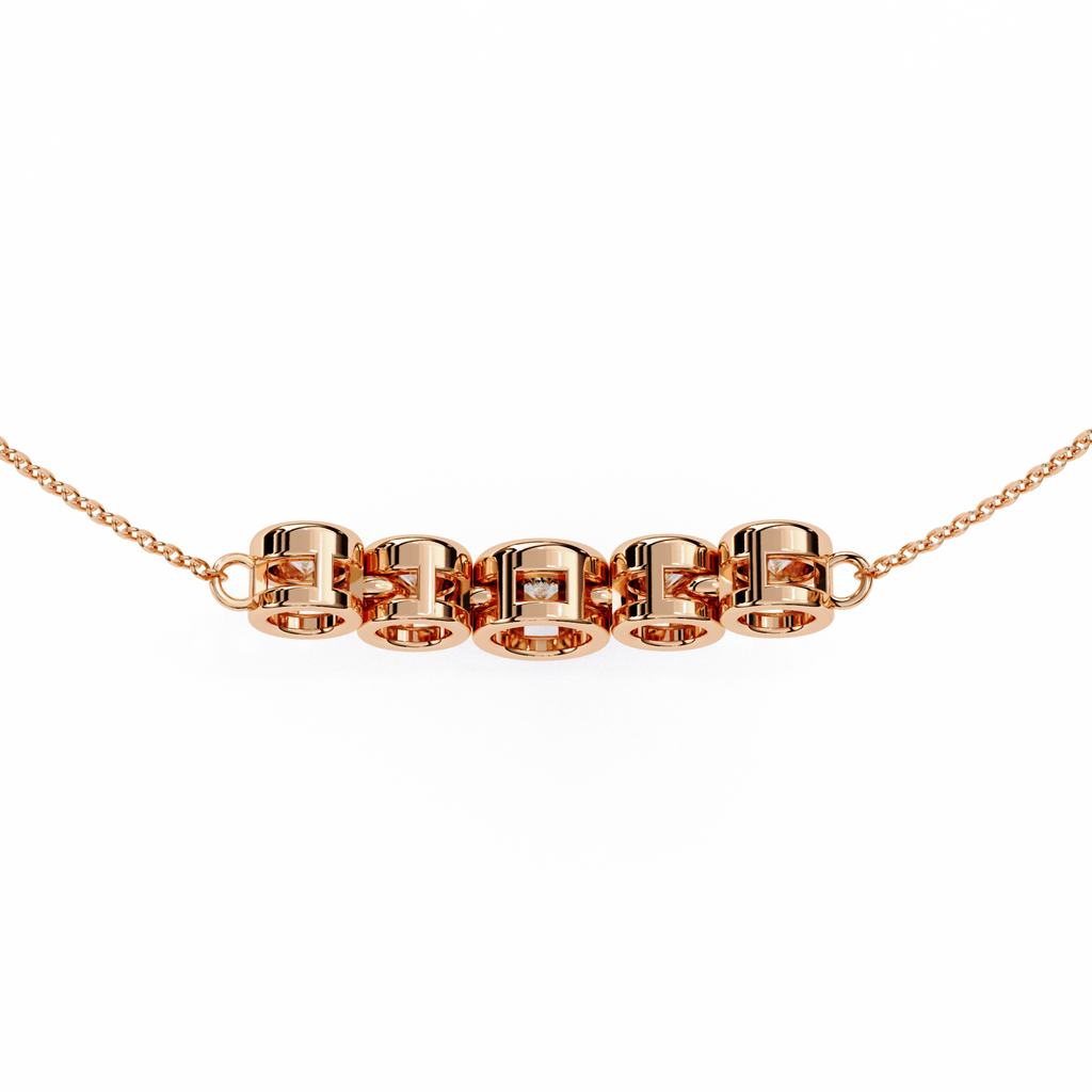 Curved Diamond Bar Pendant
