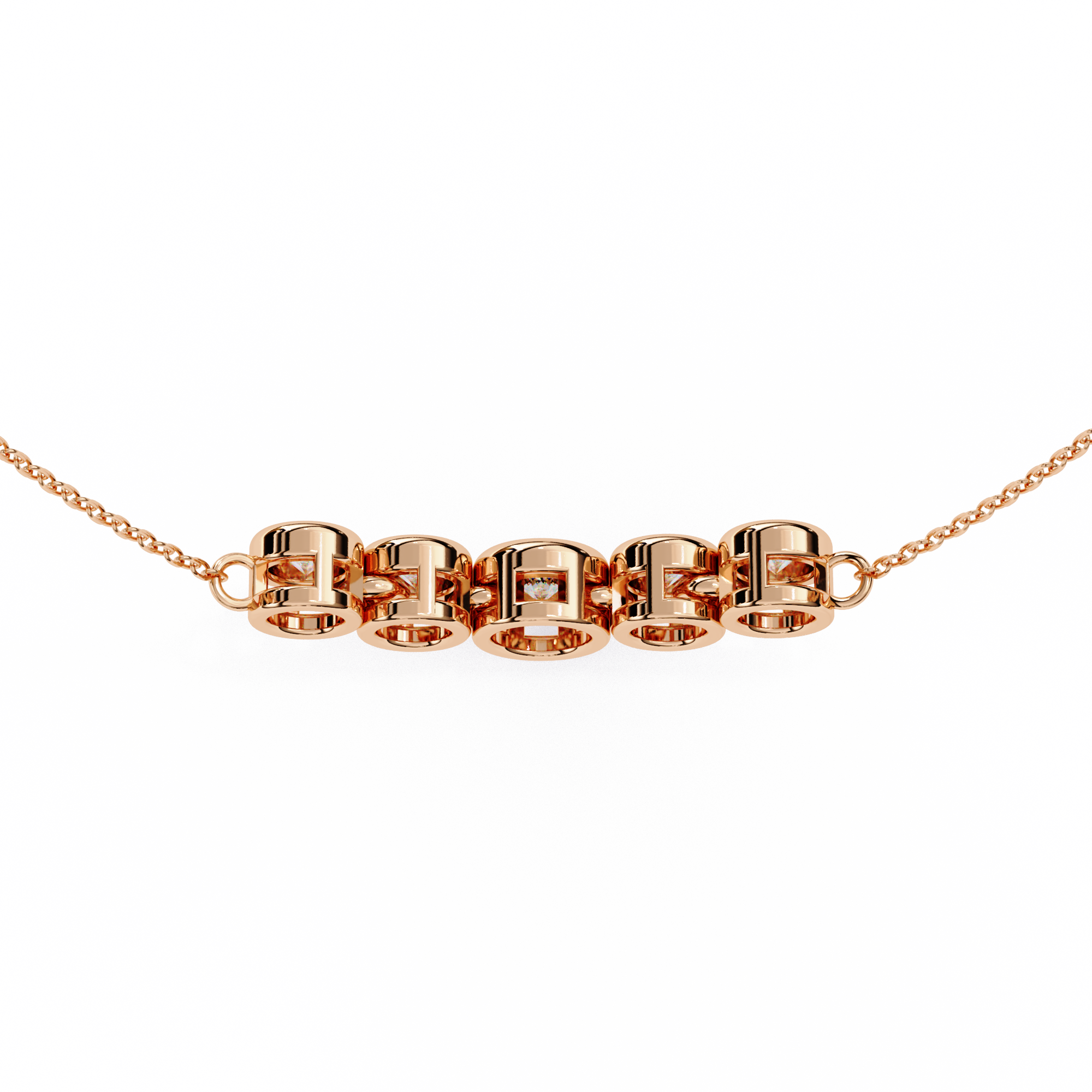 Curved Diamond Bar Pendant