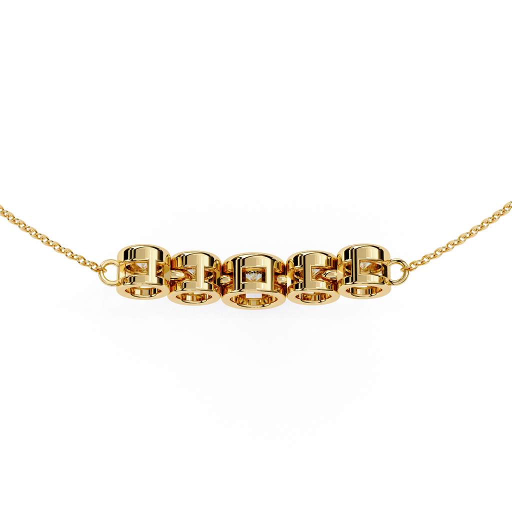 Curved Diamond Bar Pendant