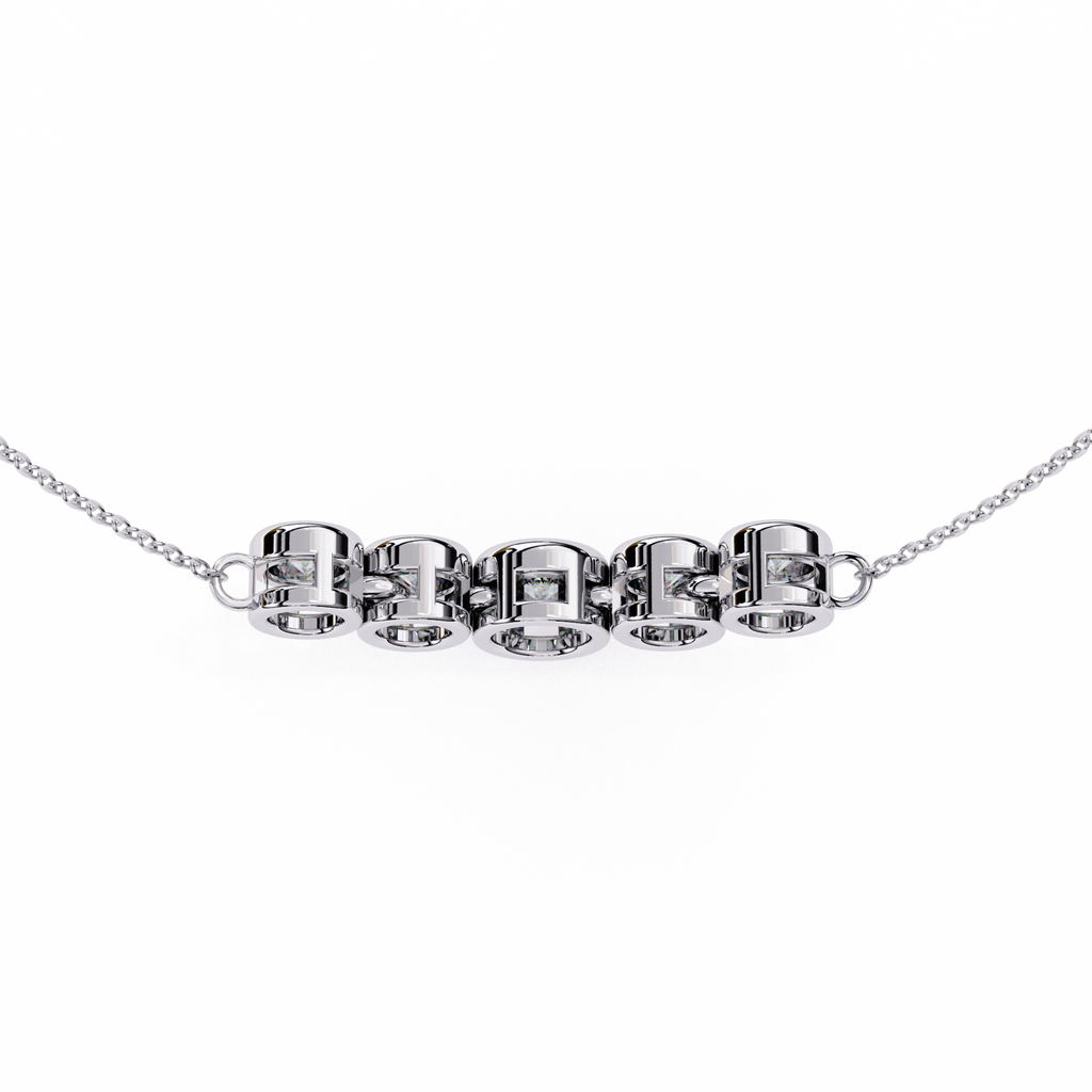 Curved Diamond Bar Pendant