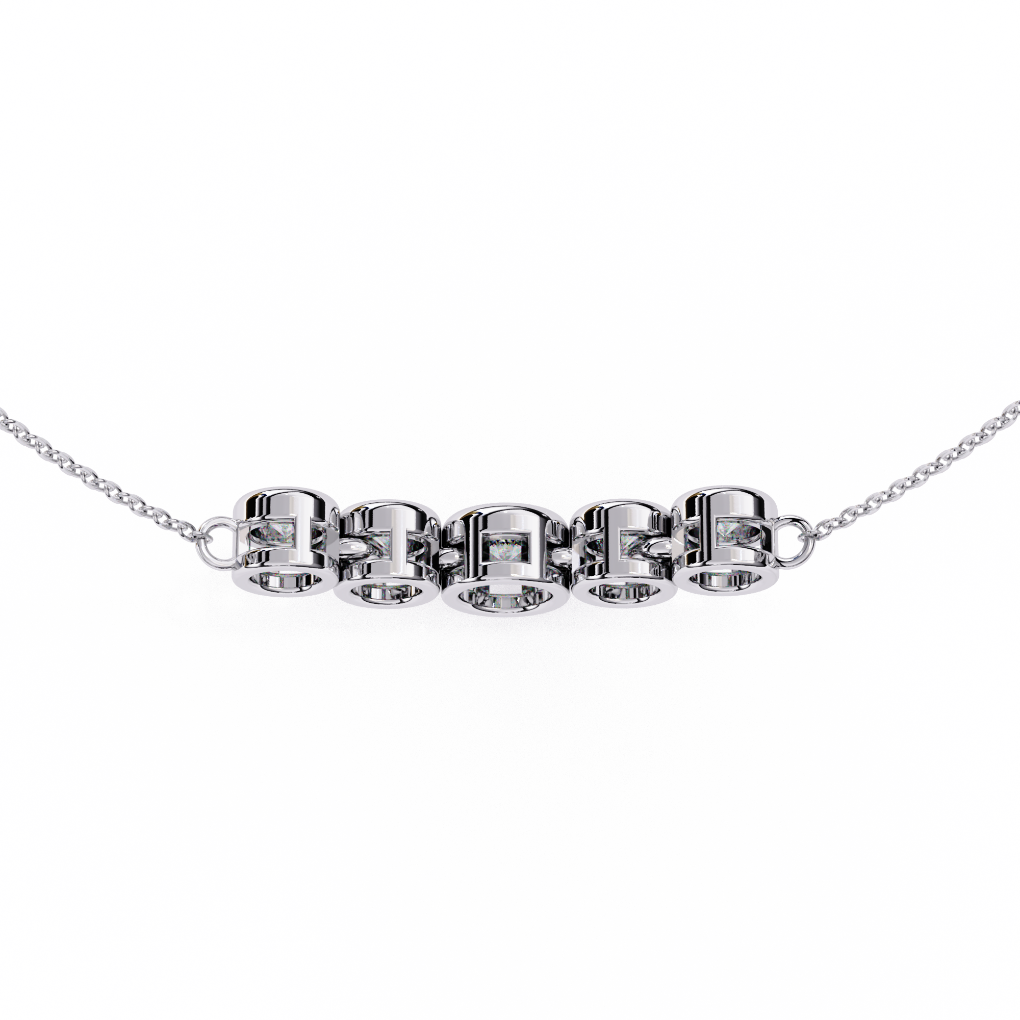 Curved Diamond Bar Pendant