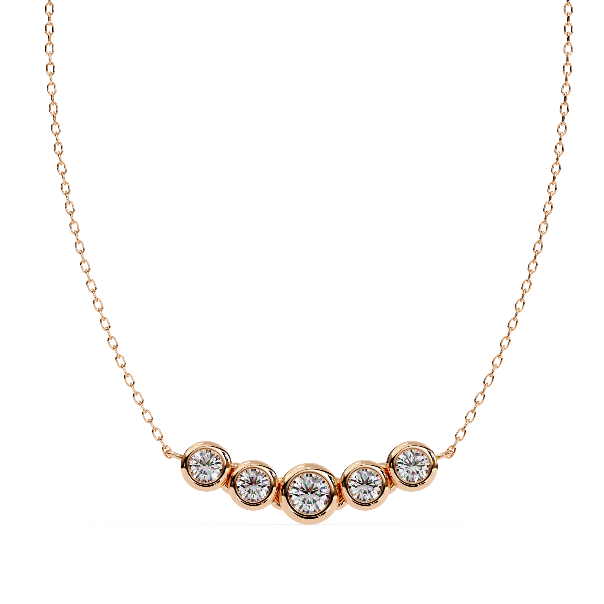 Curved Diamond Bar Pendant