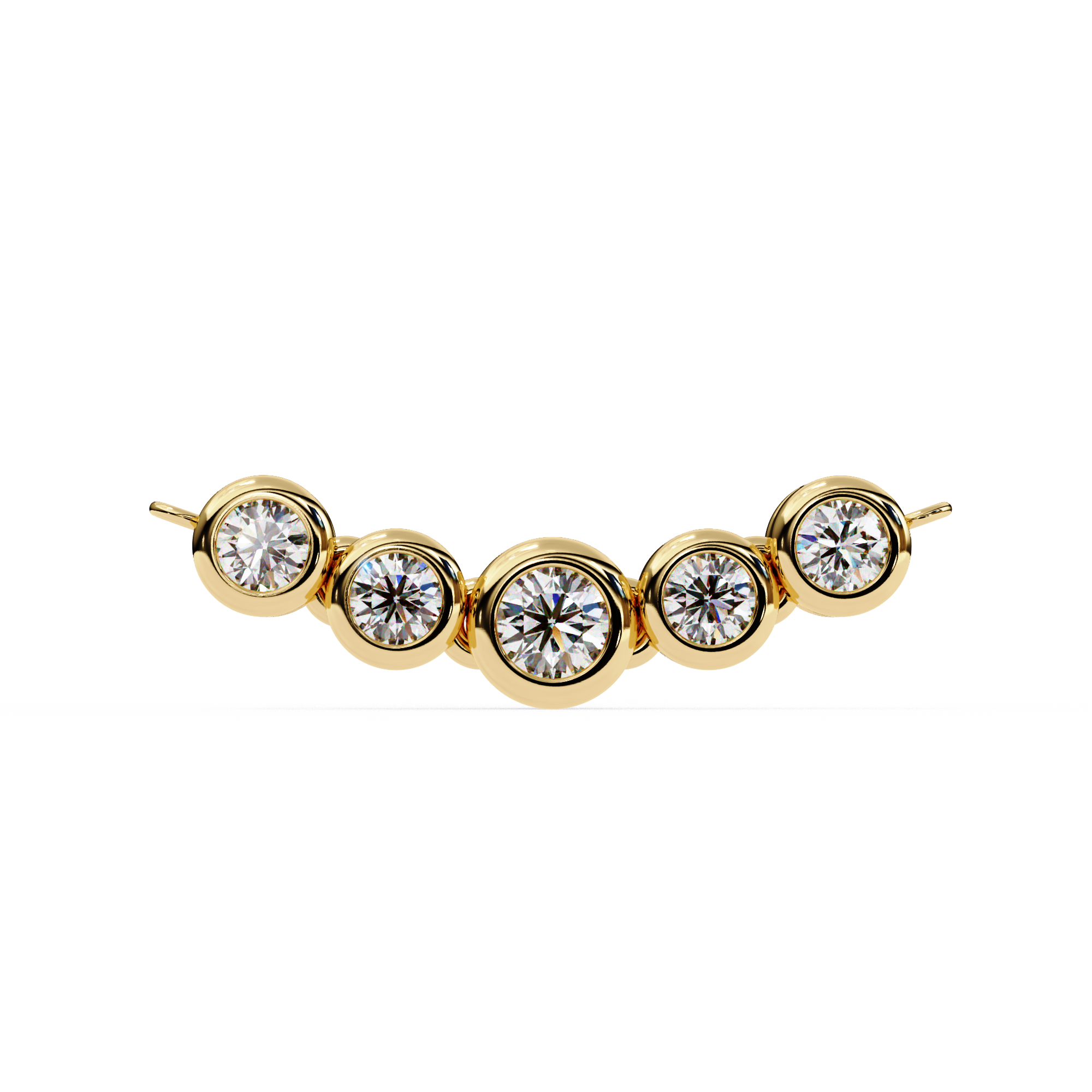 Curved Diamond Bar Pendant