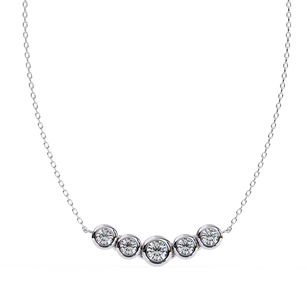 Curved Diamond Bar Pendant