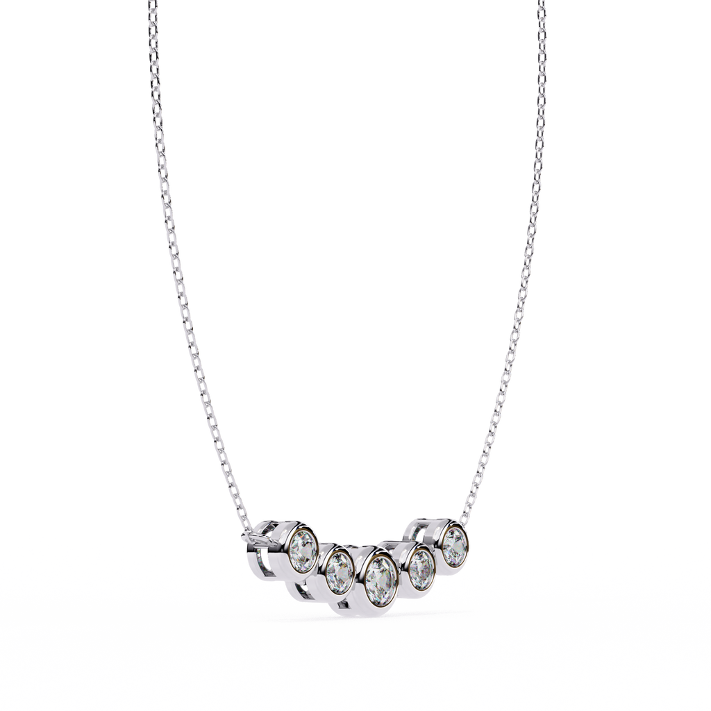 Curved Diamond Bar Pendant