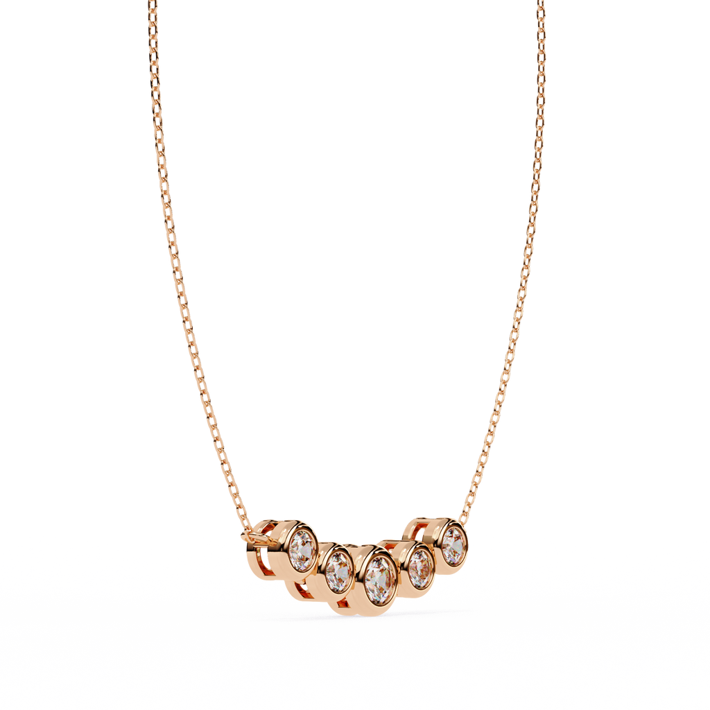 Curved Diamond Bar Pendant