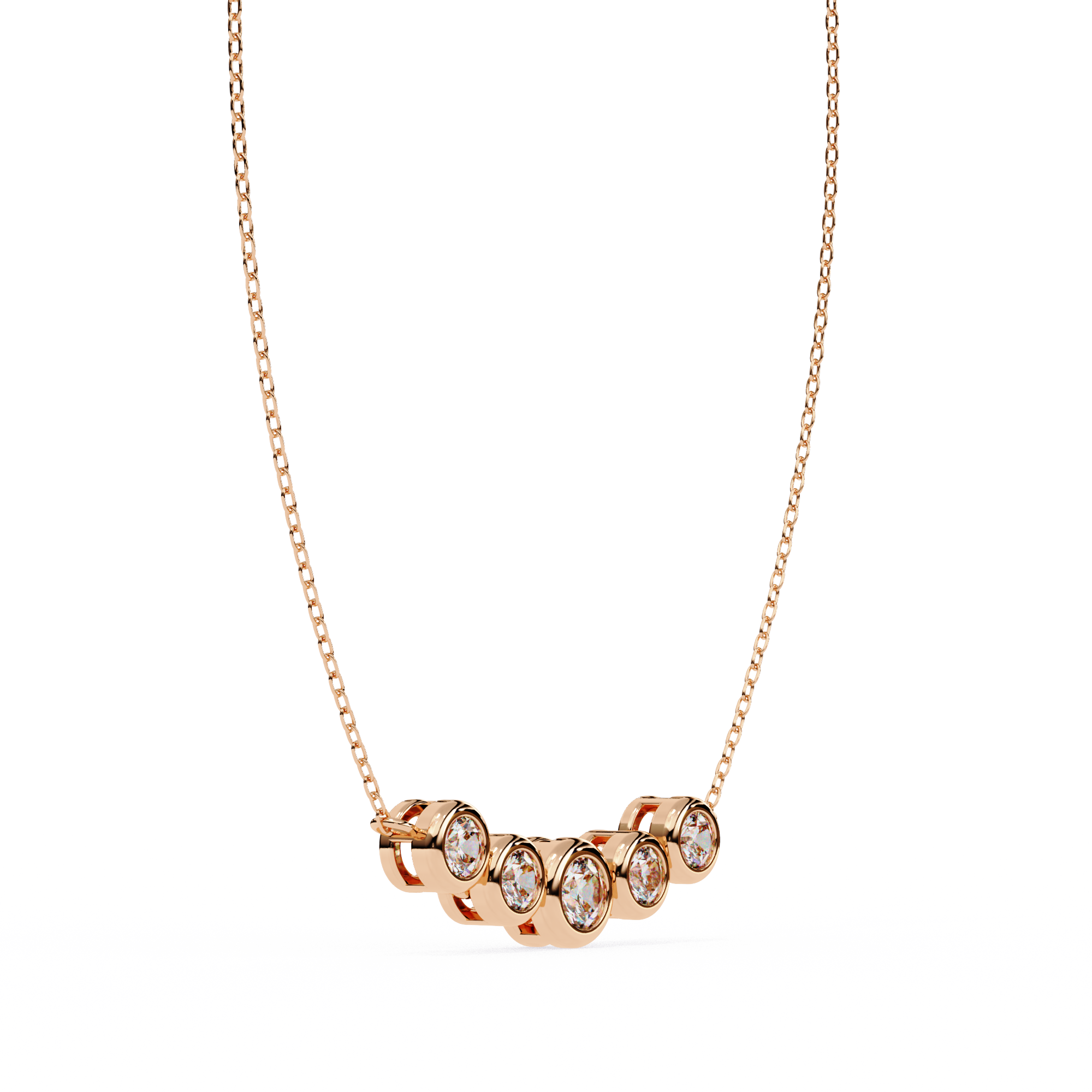 Curved Diamond Bar Pendant