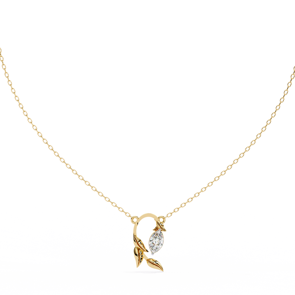leaf shaped pendant