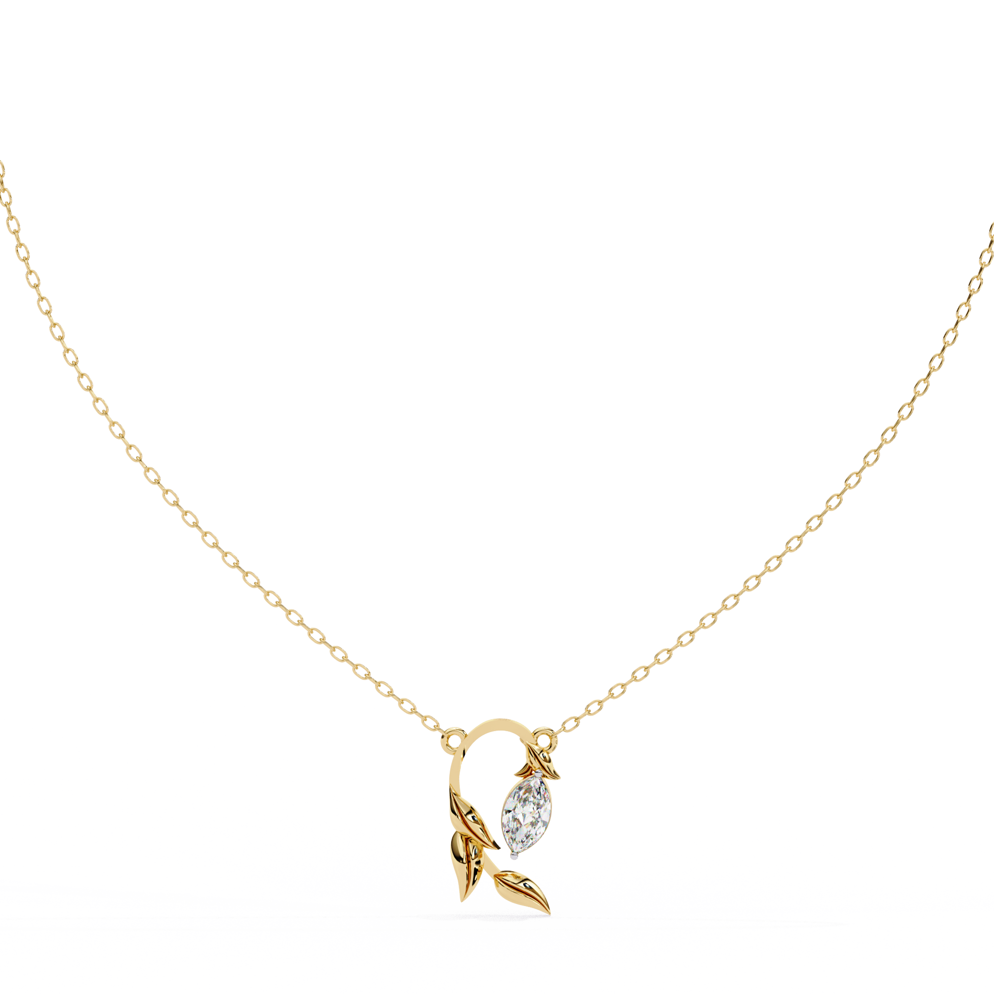 leaf shaped pendant