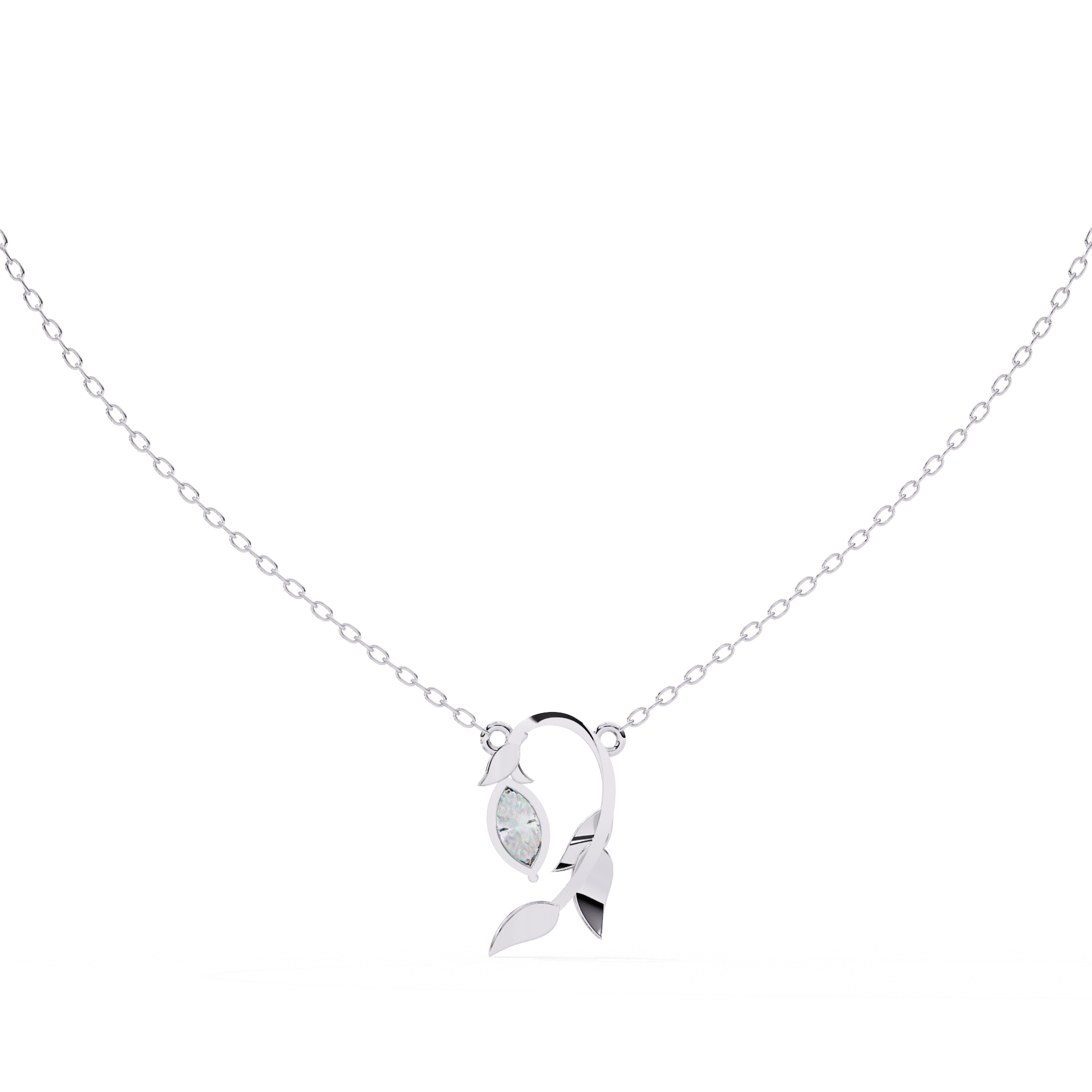 leaf shaped pendant