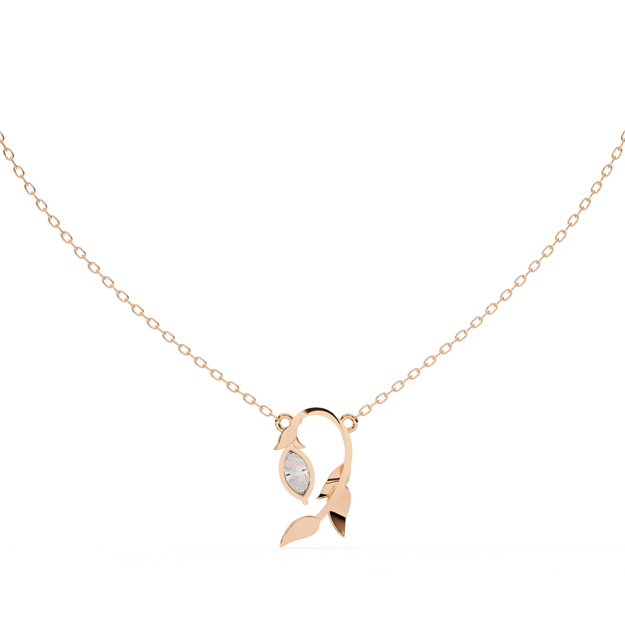 leaf shaped pendant