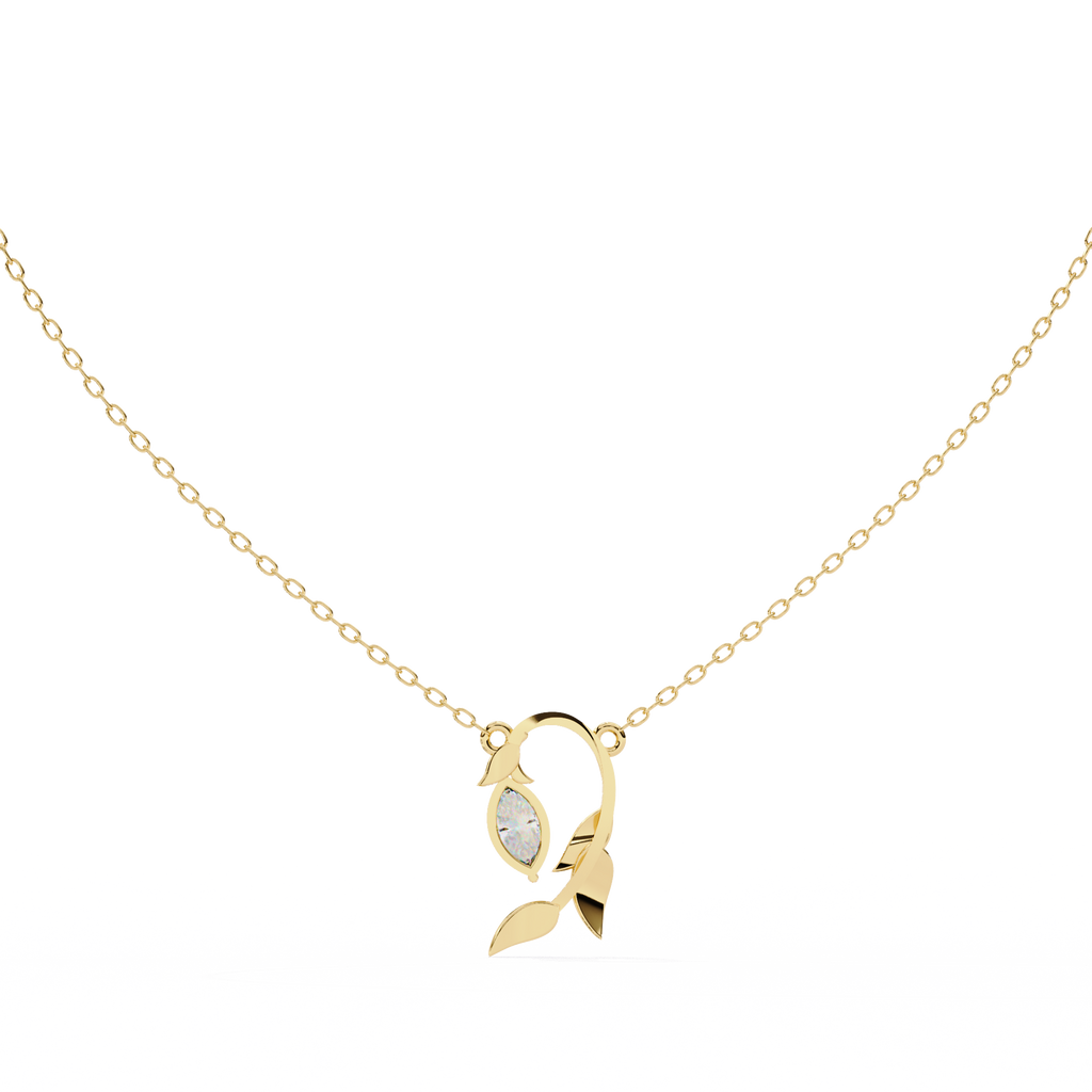 leaf shaped pendant