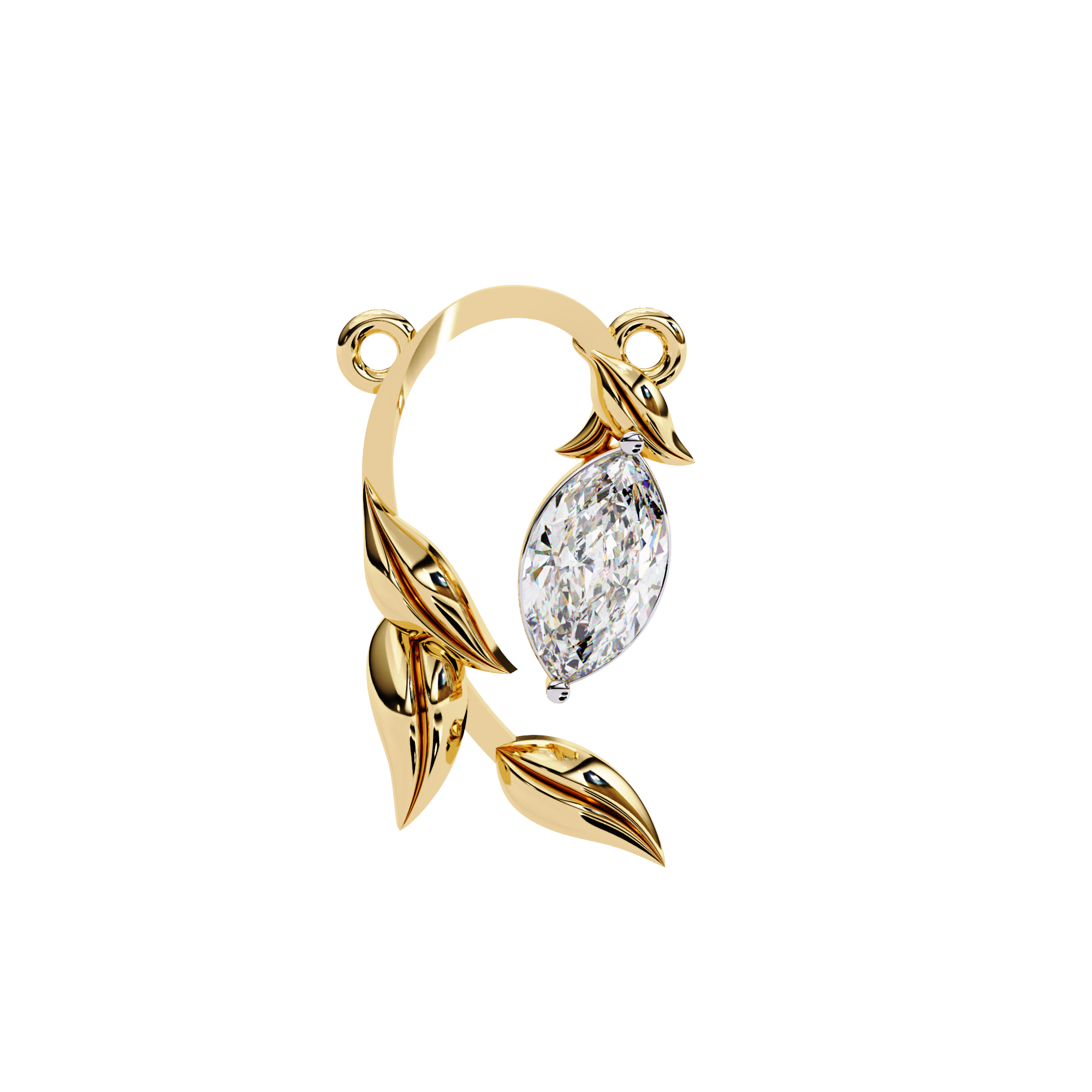 leaf shaped pendant