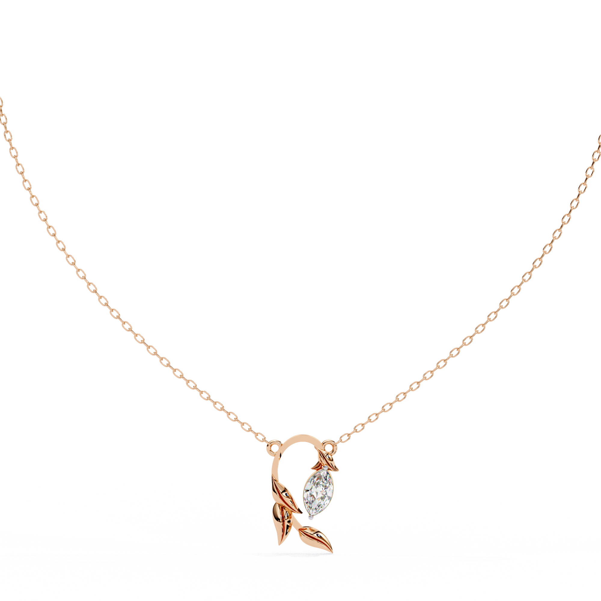 leaf shaped pendant