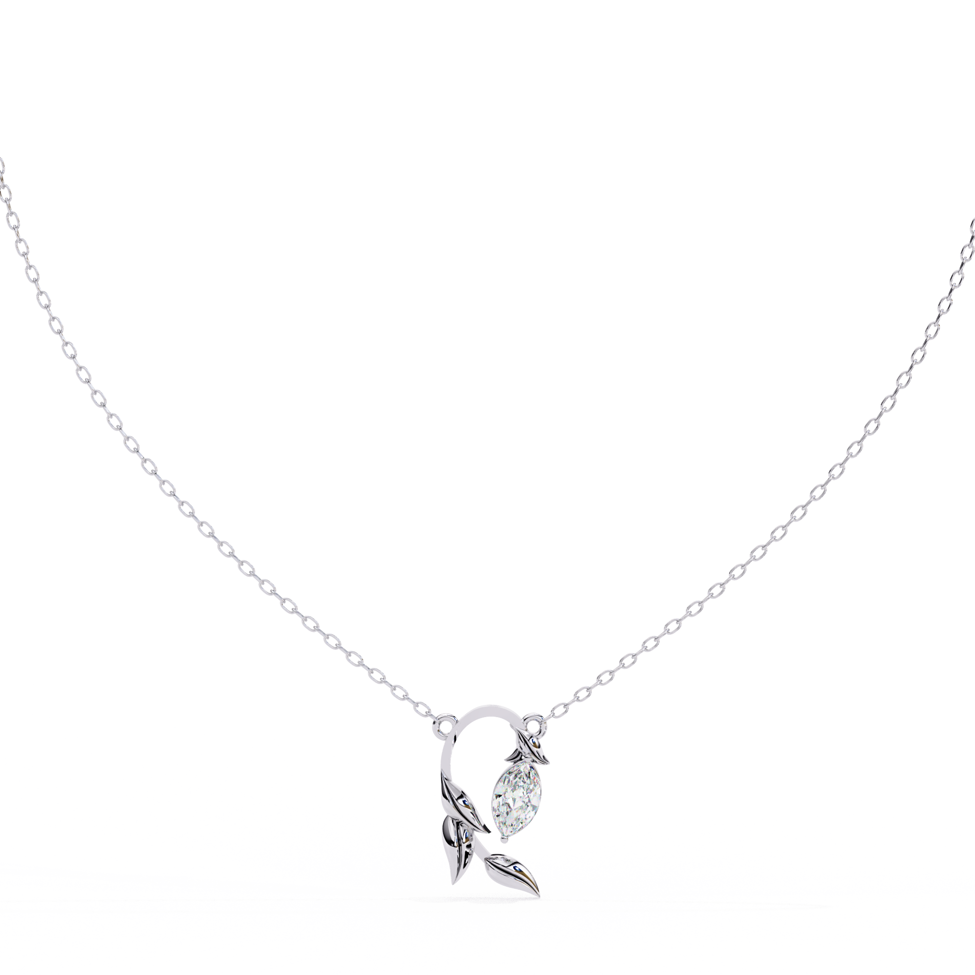 leaf shaped pendant
