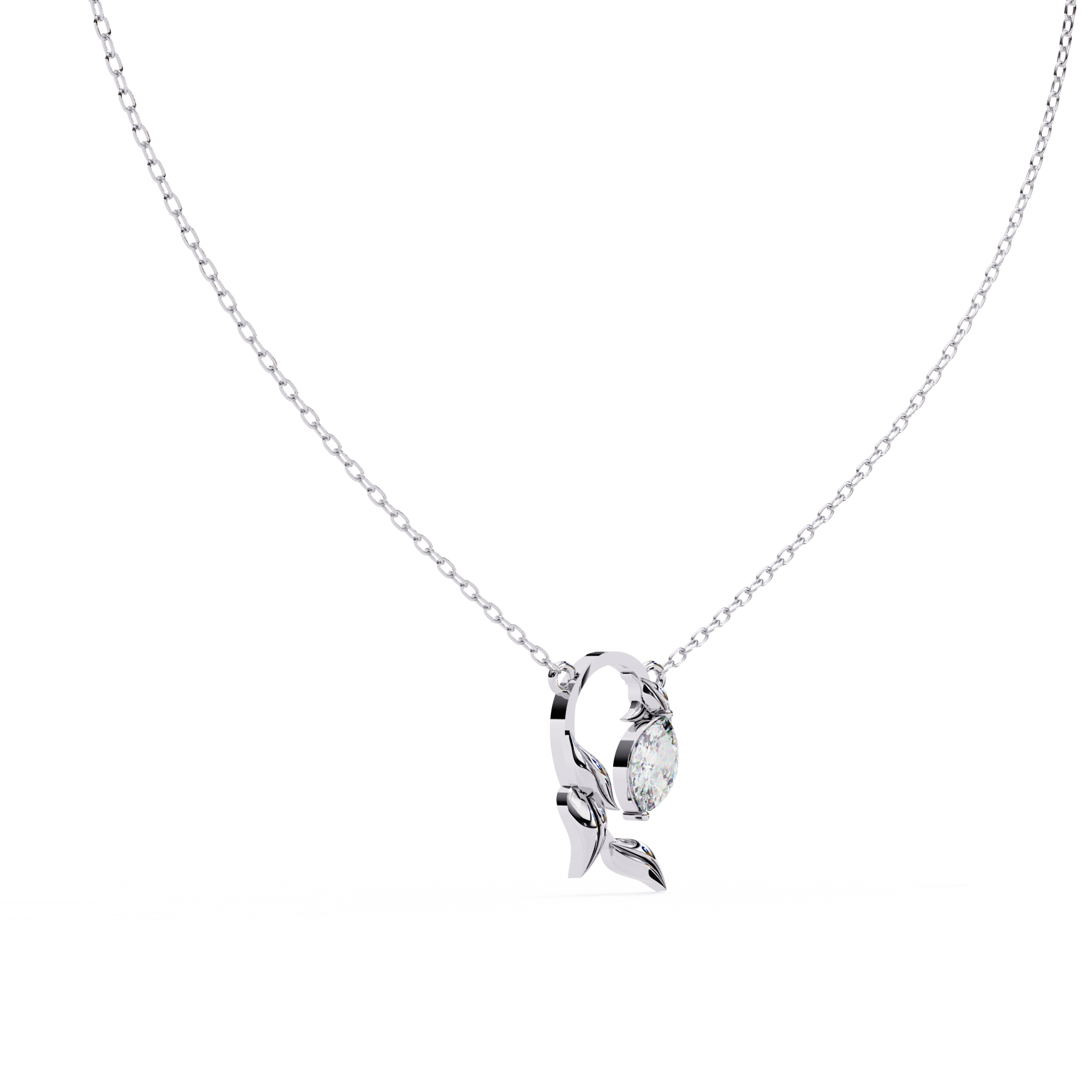 leaf shaped pendant