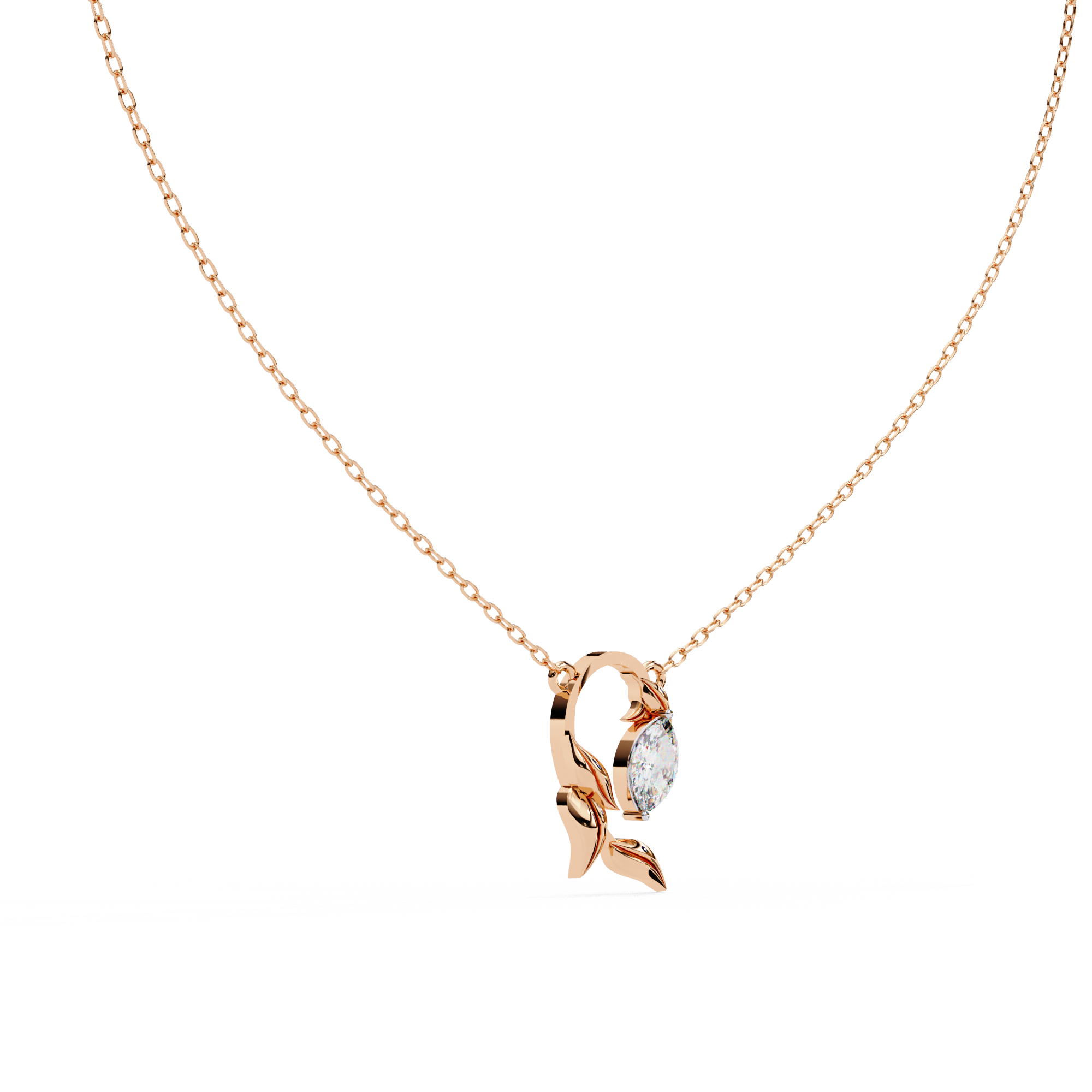 leaf shaped pendant