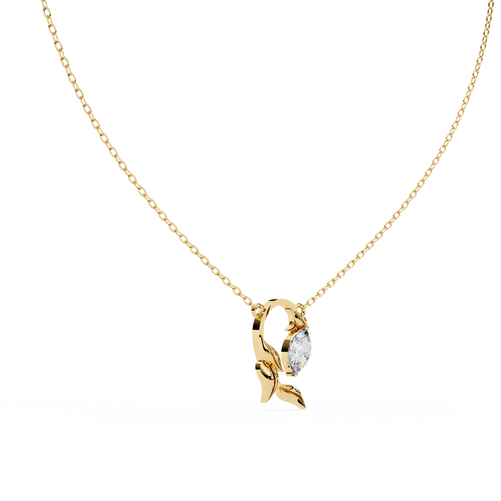 leaf shaped pendant