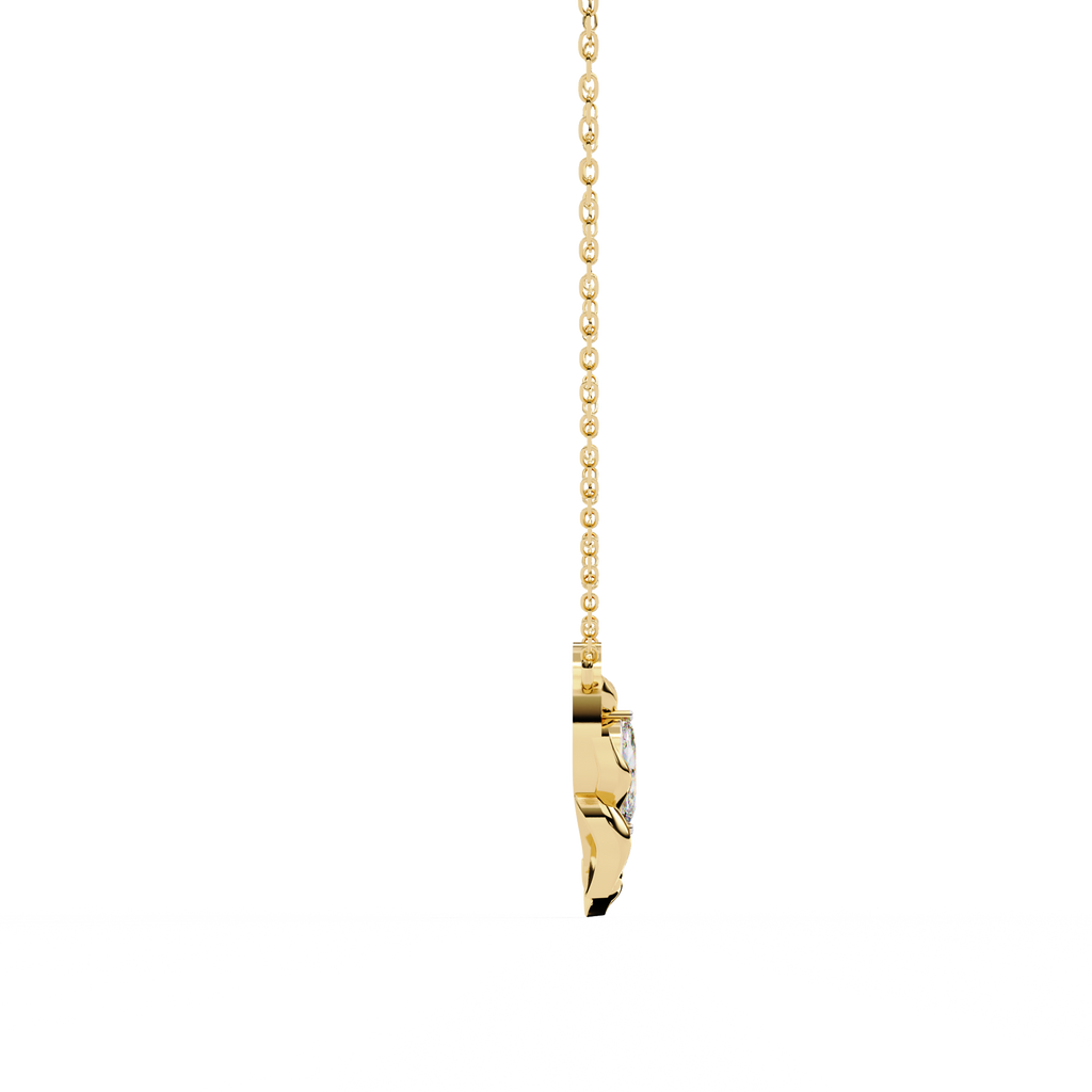 leaf shaped pendant