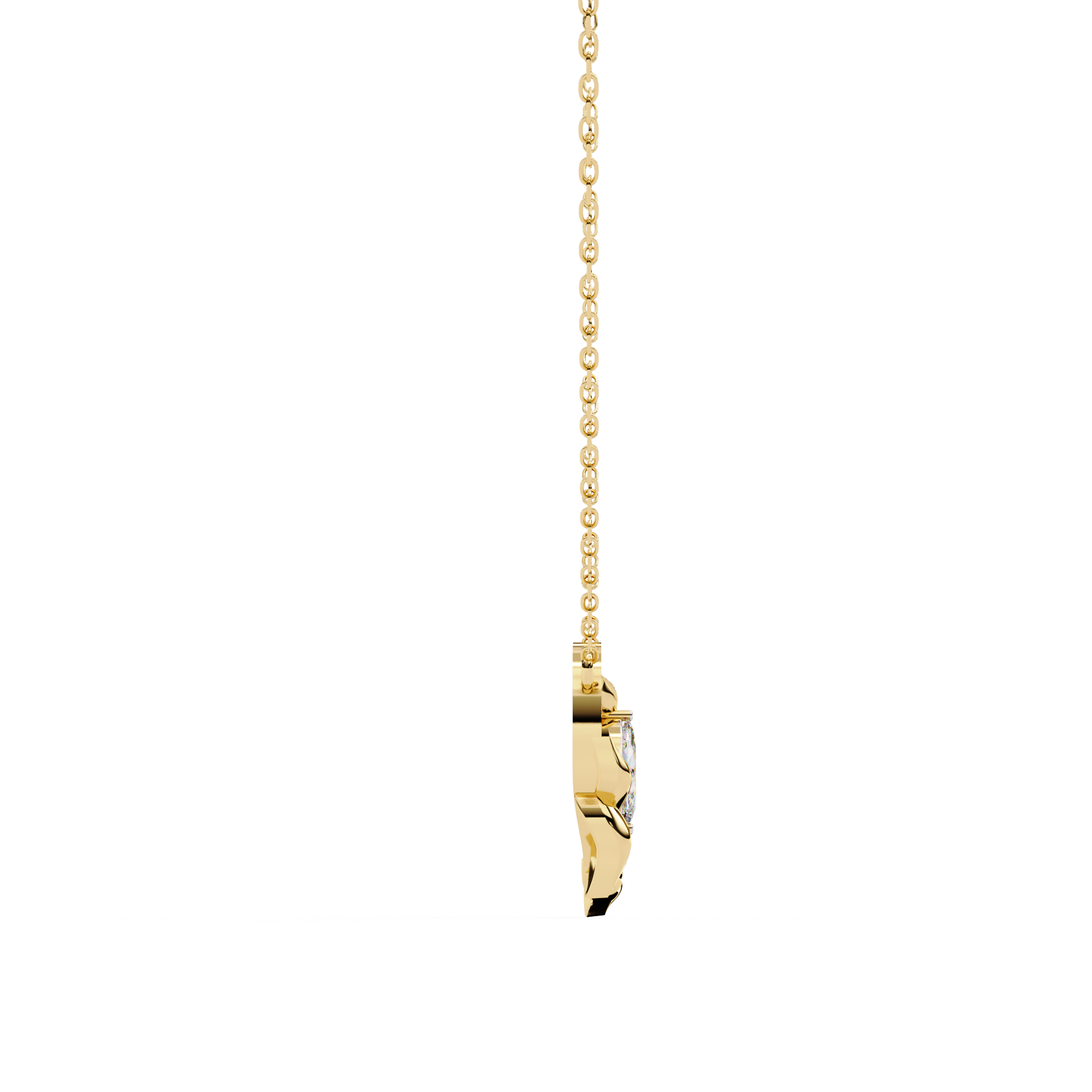 leaf shaped pendant