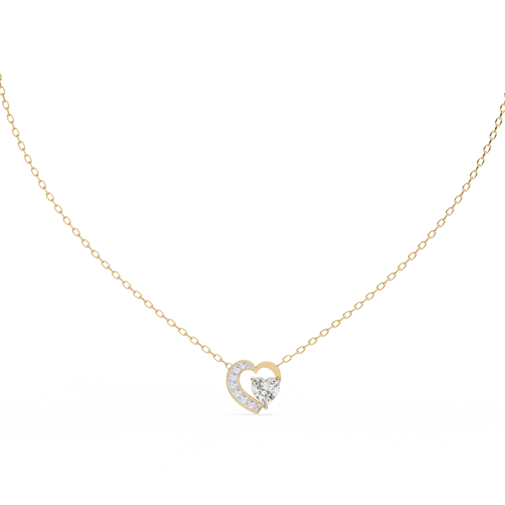 Heart shaped diamond pendant
