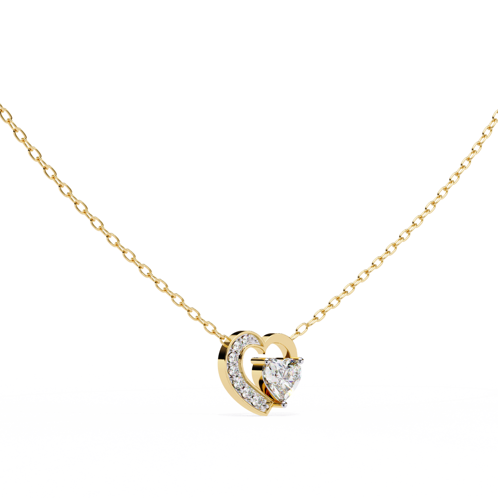 Heart shaped diamond pendant
