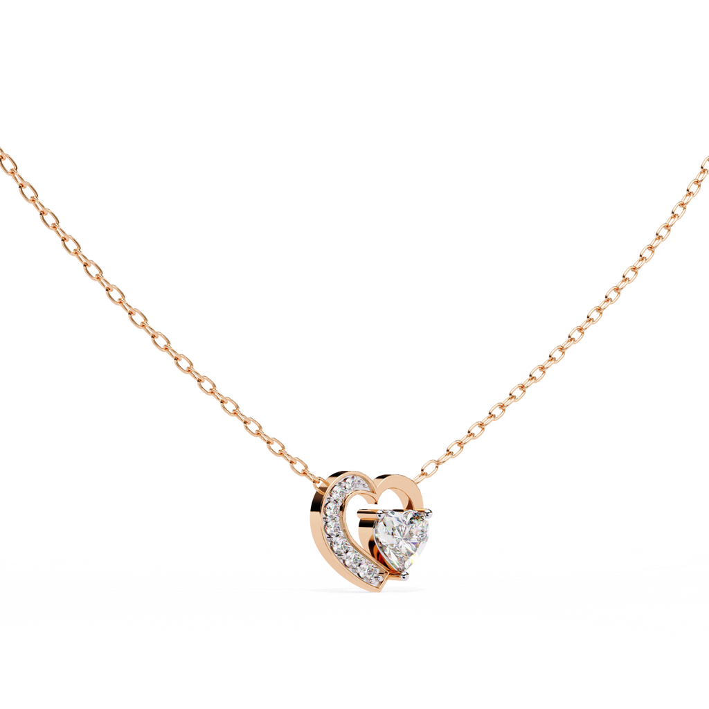 Heart shaped diamond pendant