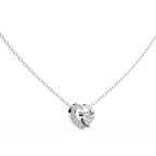 Heart shaped diamond pendant