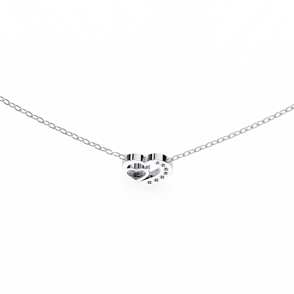 Heart shaped diamond pendant