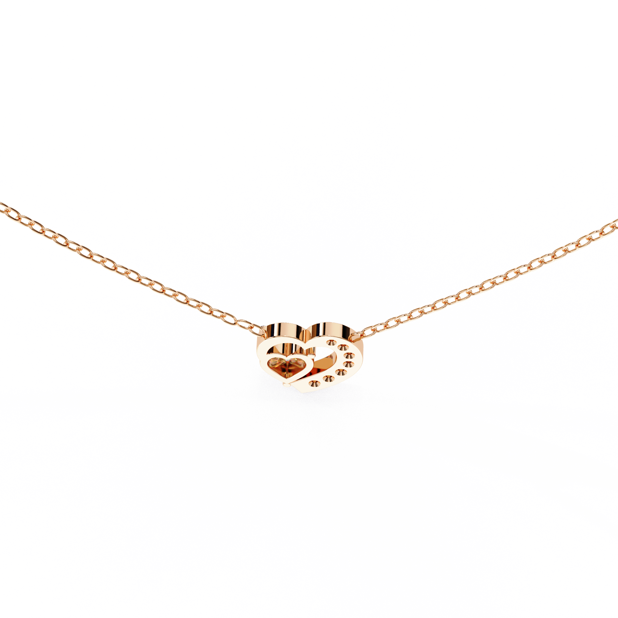 Heart shaped diamond pendant