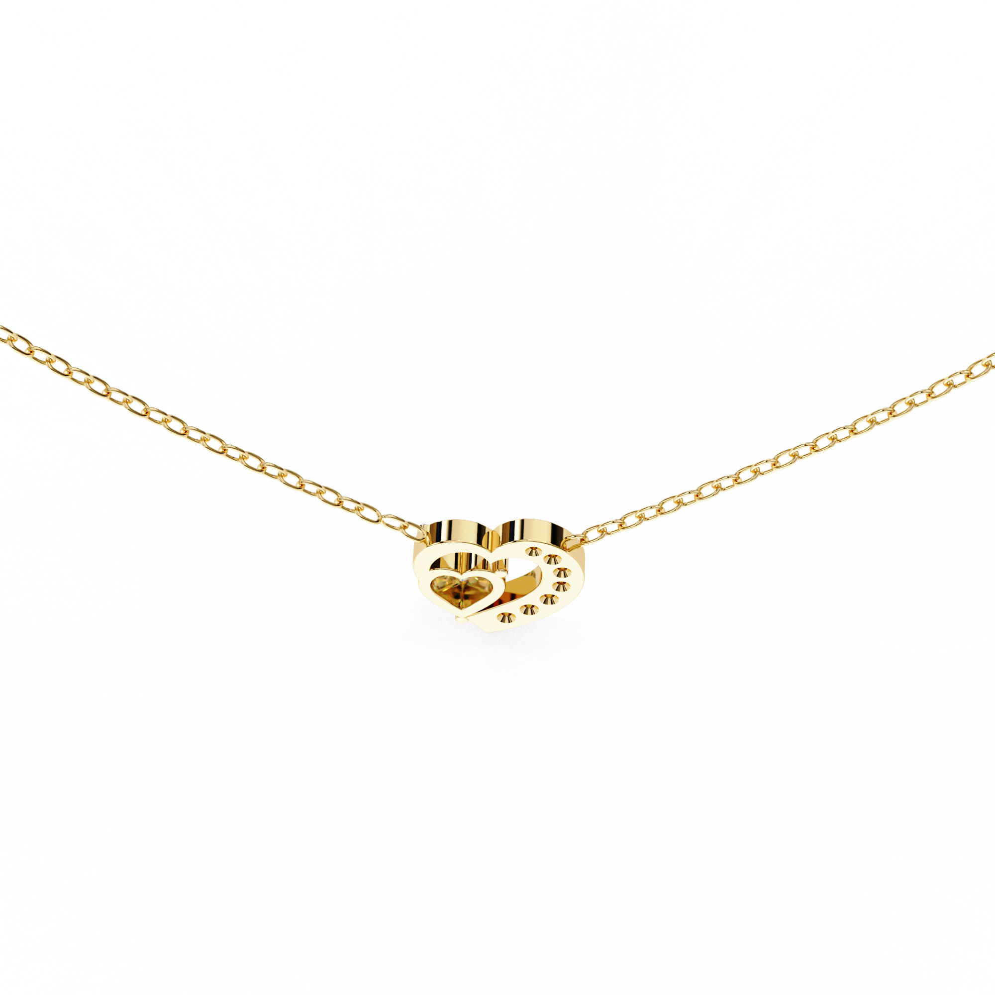 Heart shaped diamond pendant