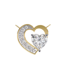 Heart shaped diamond pendant