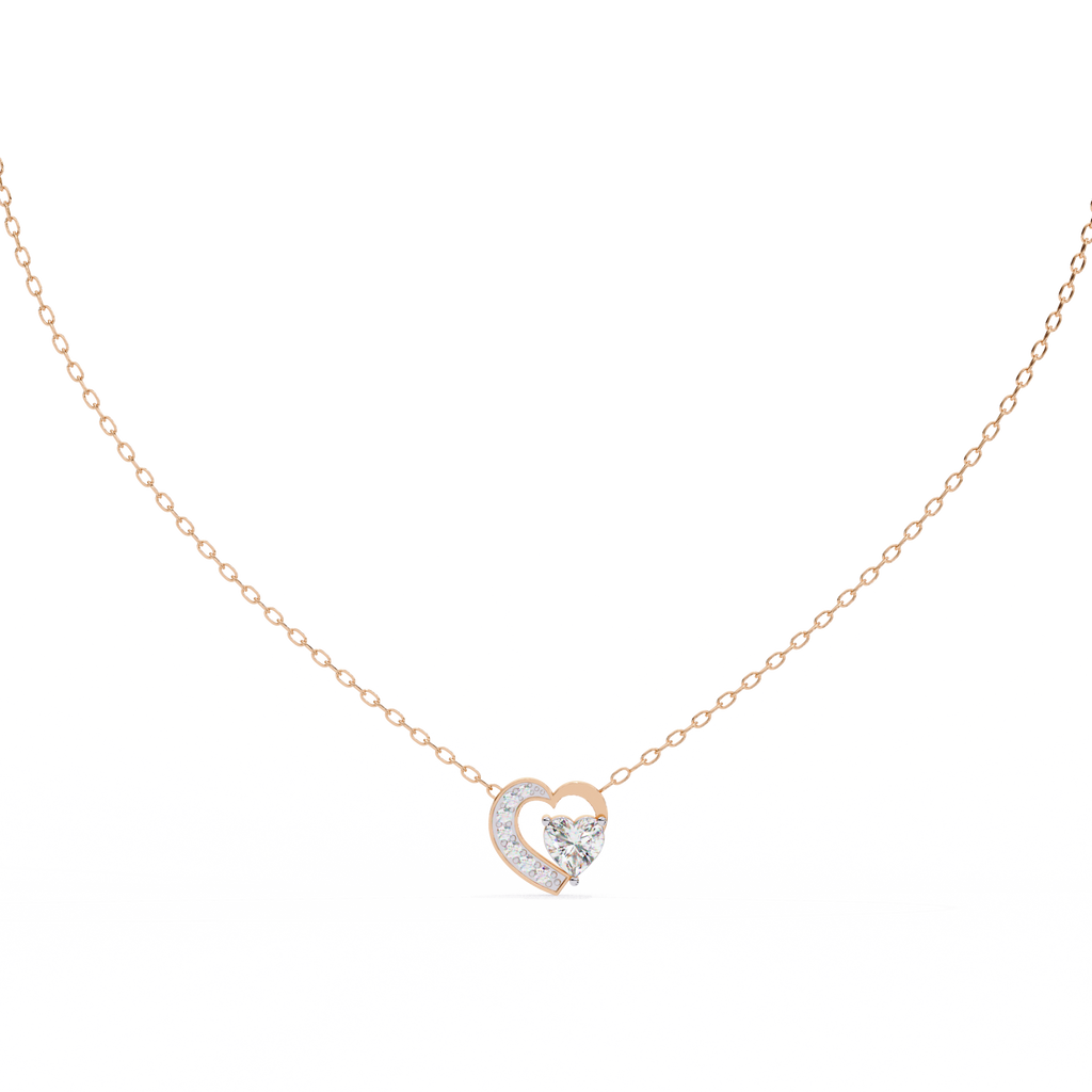 Heart shaped diamond pendant