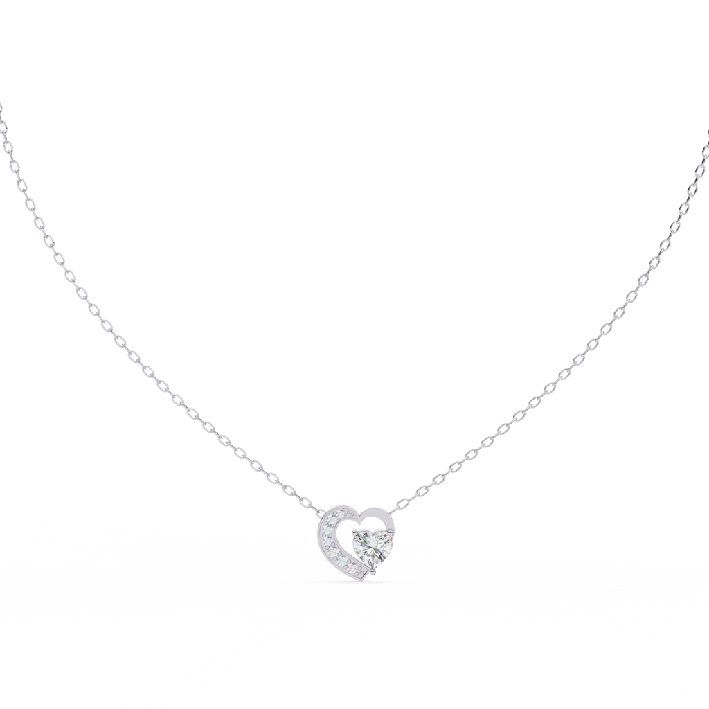 Heart shaped diamond pendant