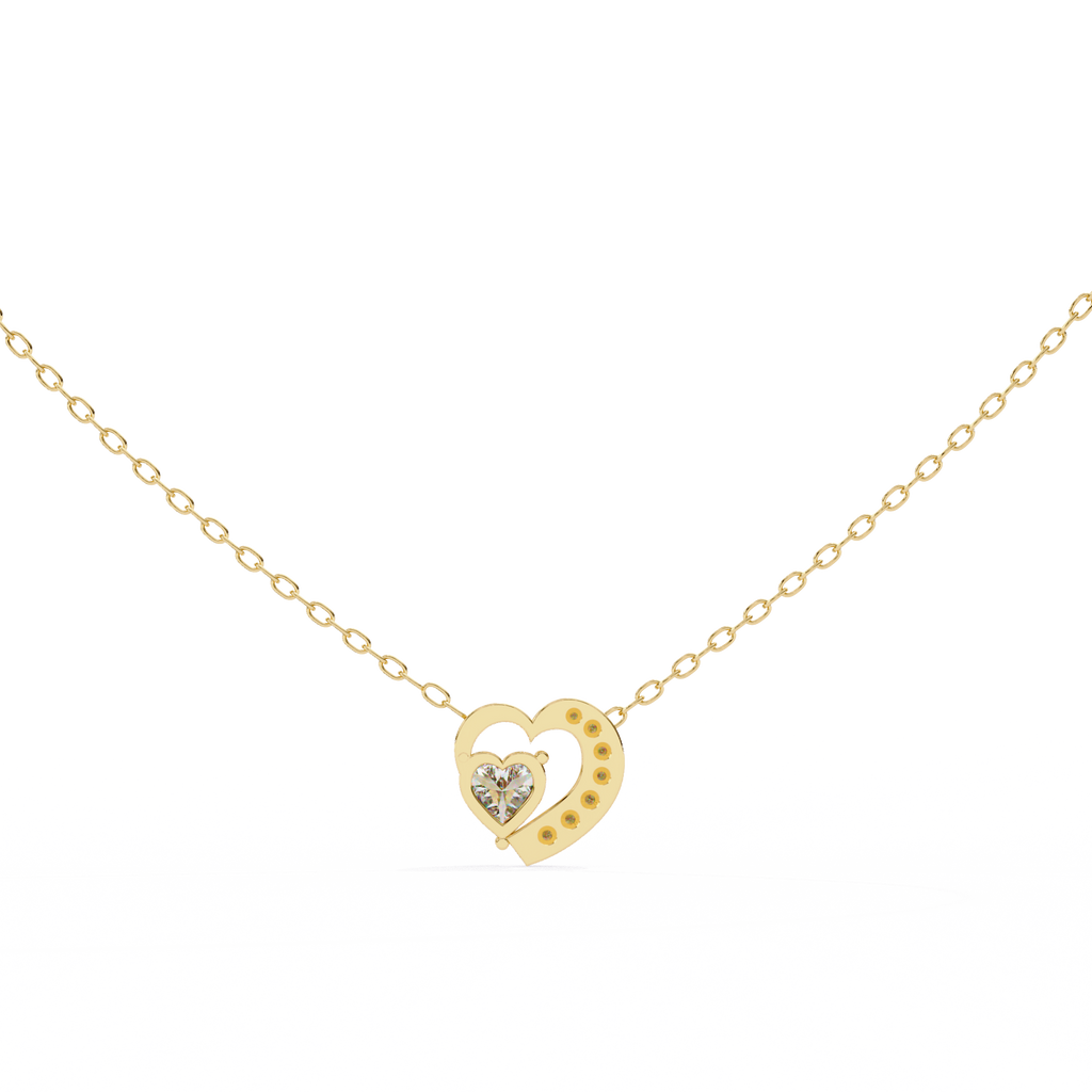 Heart shaped diamond pendant
