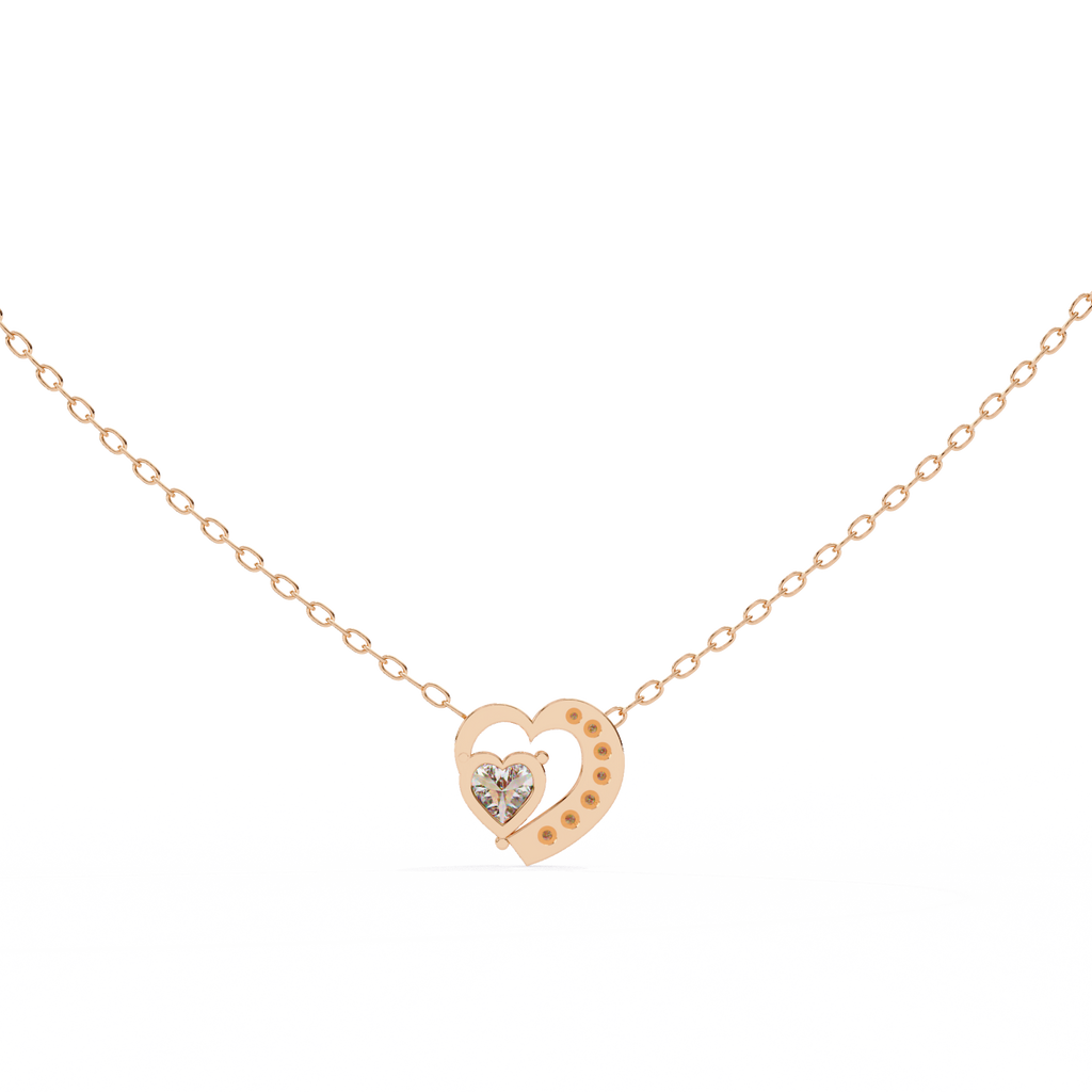 Heart shaped diamond pendant