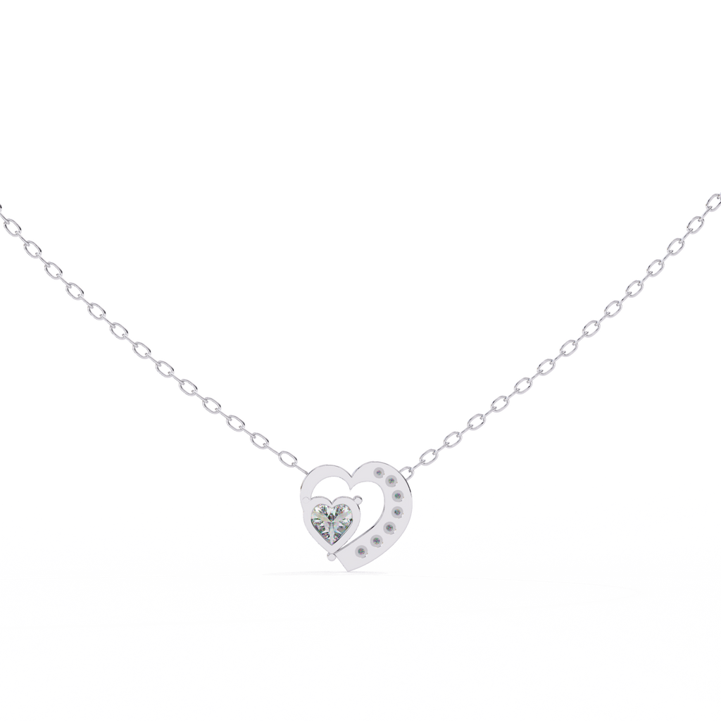 Heart shaped diamond pendant