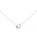 Heart shaped diamond pendant