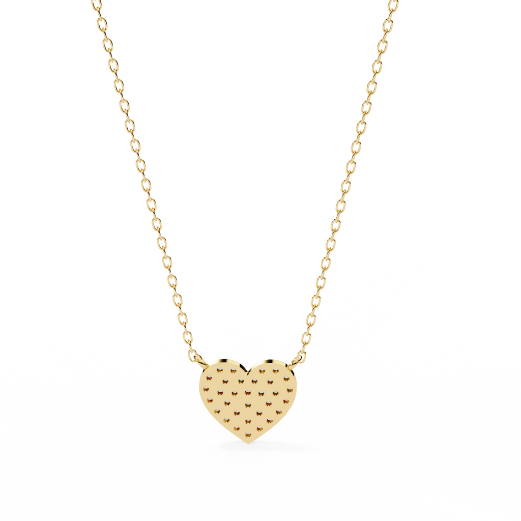 Pave Diamond Heart Pendant