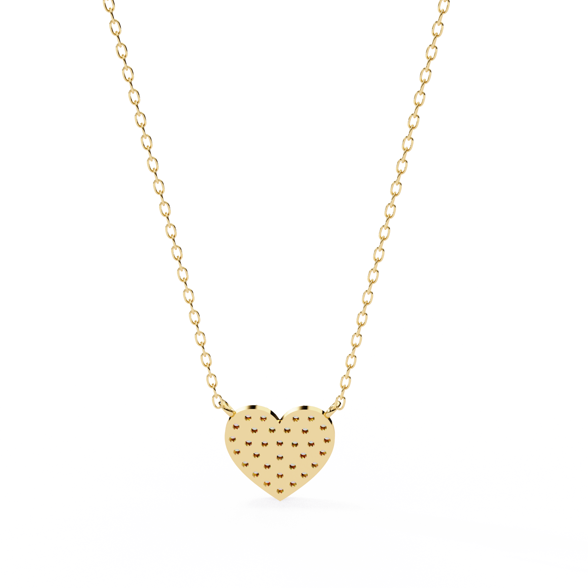 Pave Diamond Heart Pendant