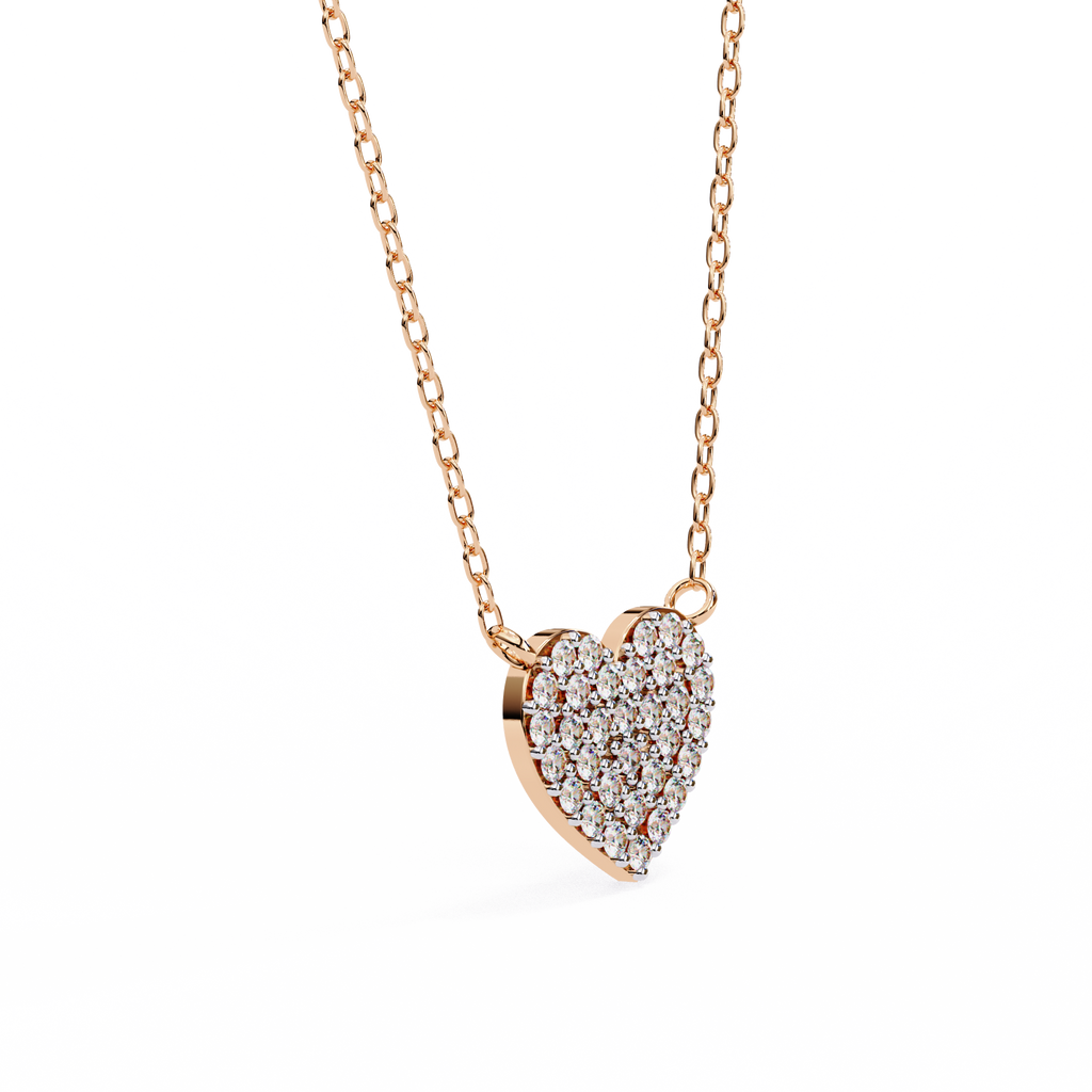 Pave Diamond Heart Pendant