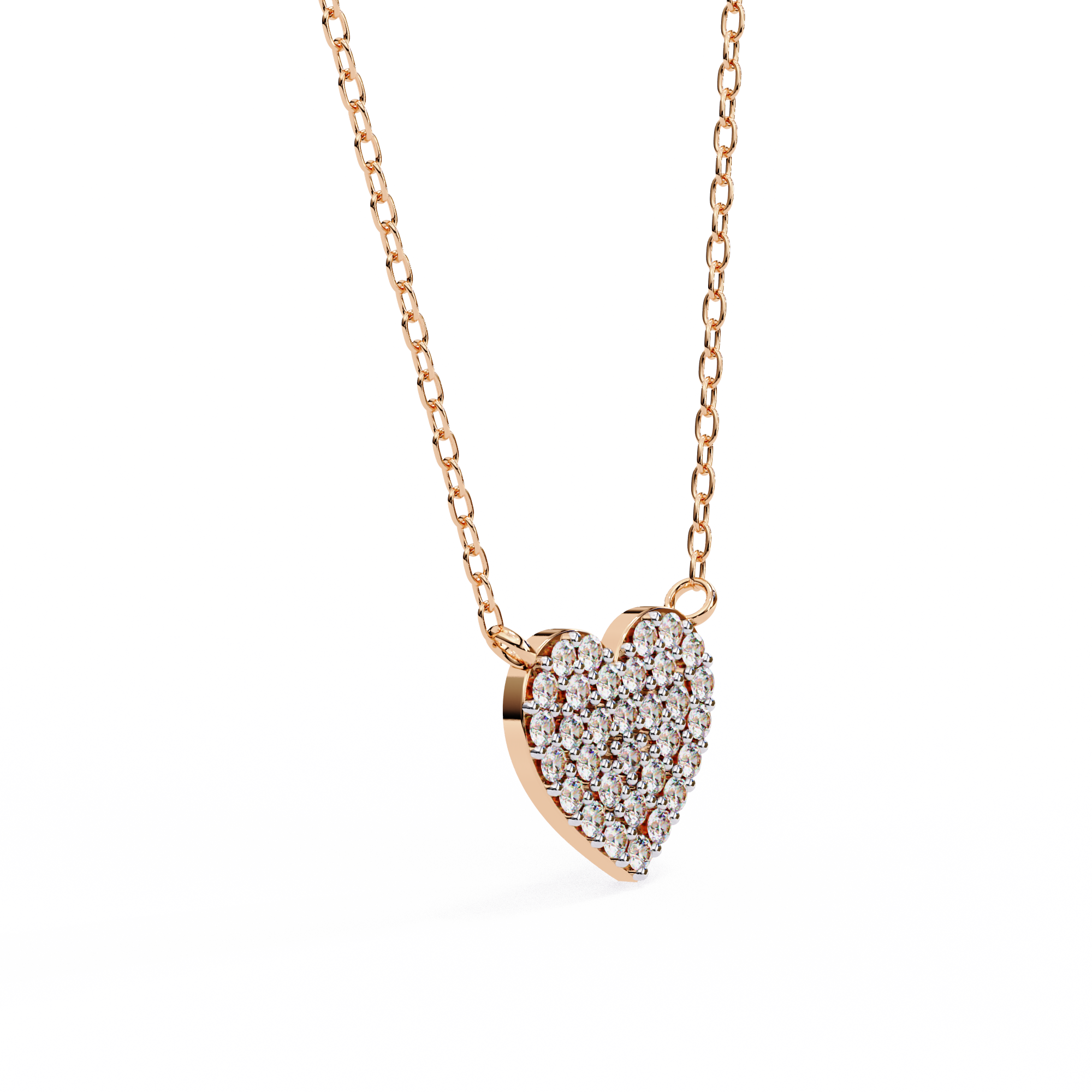 Pave Diamond Heart Pendant