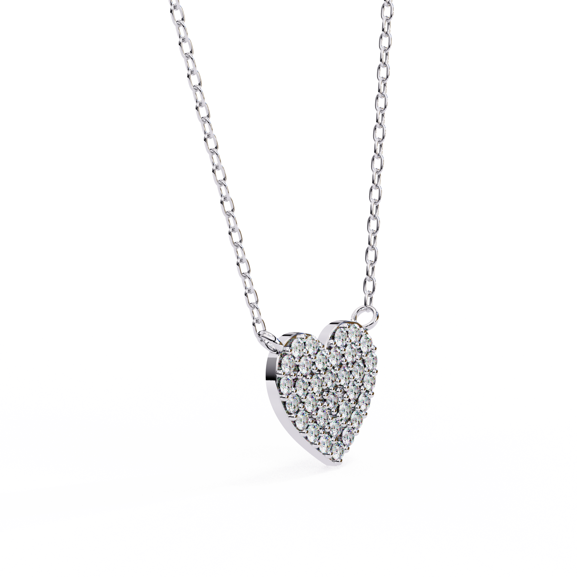 Pave Diamond Heart Pendant