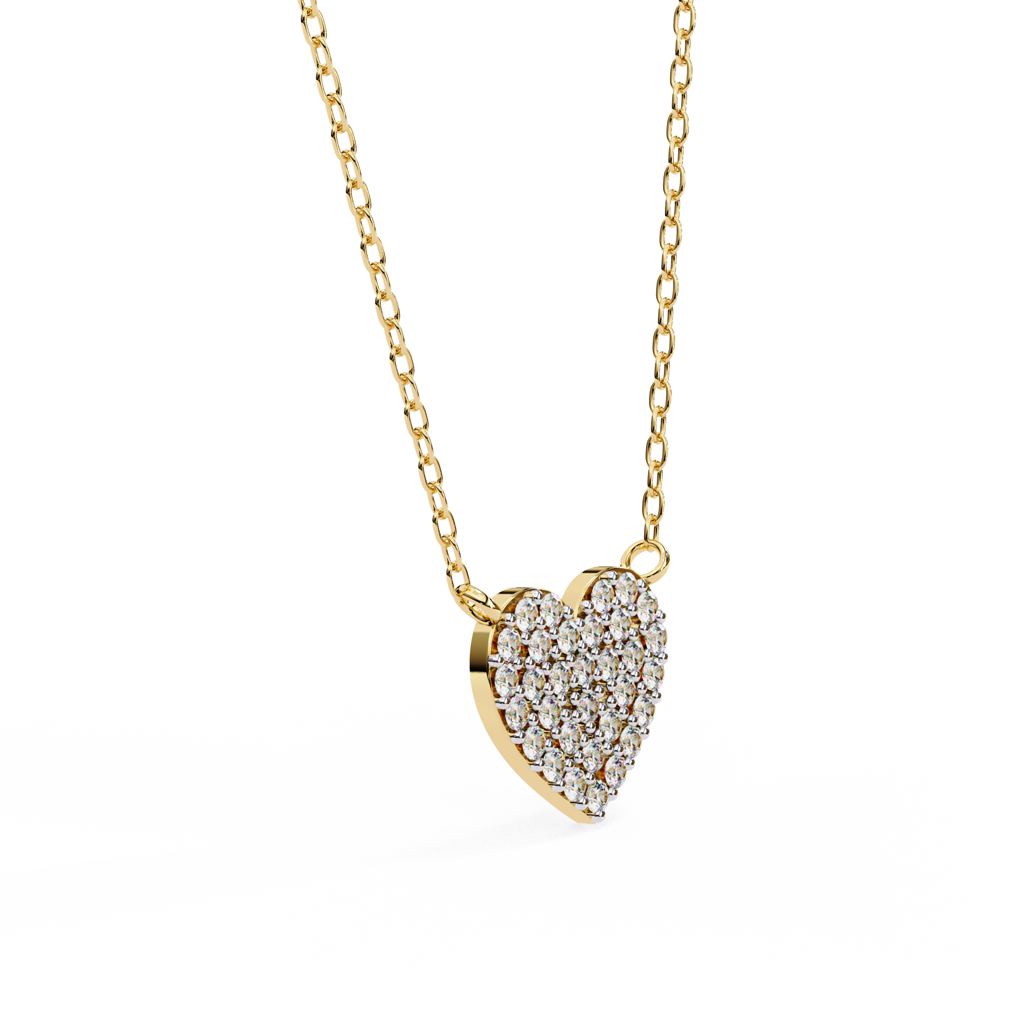 Pave Diamond Heart Pendant