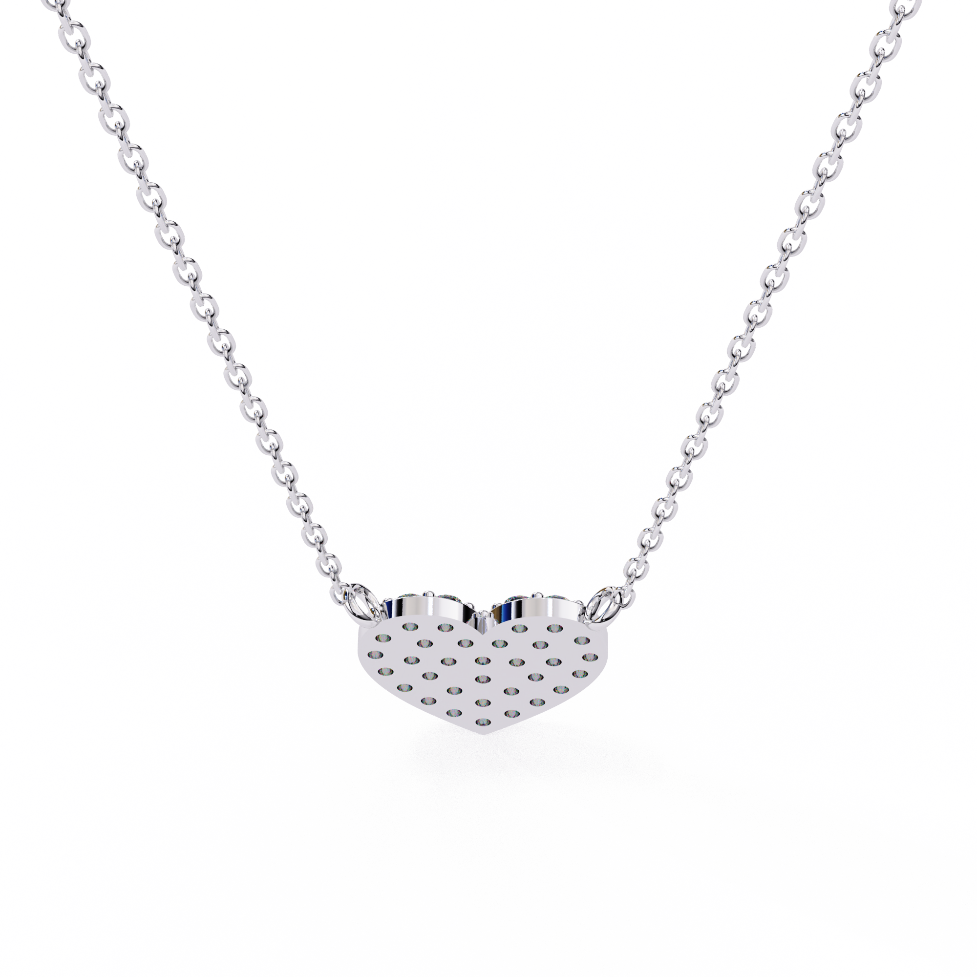 Pave Diamond Heart Pendant
