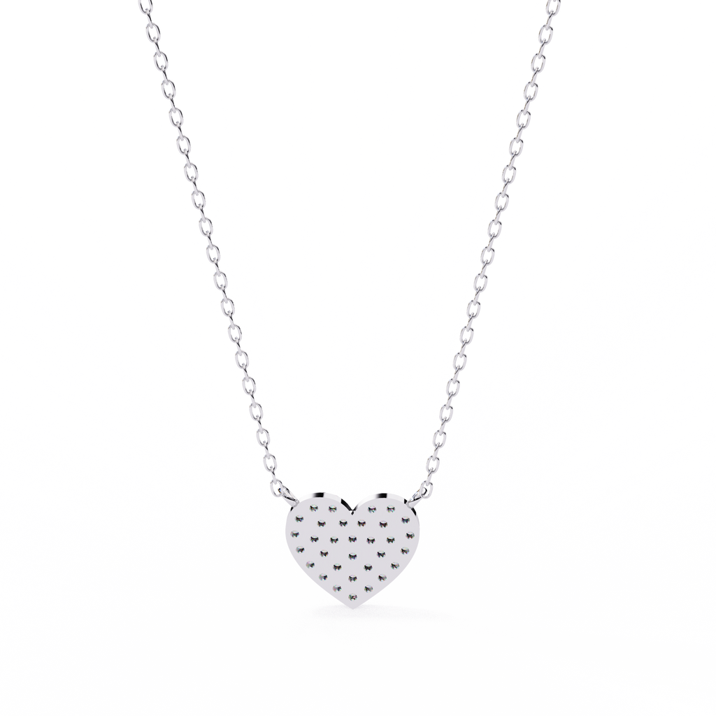 Pave Diamond Heart Pendant
