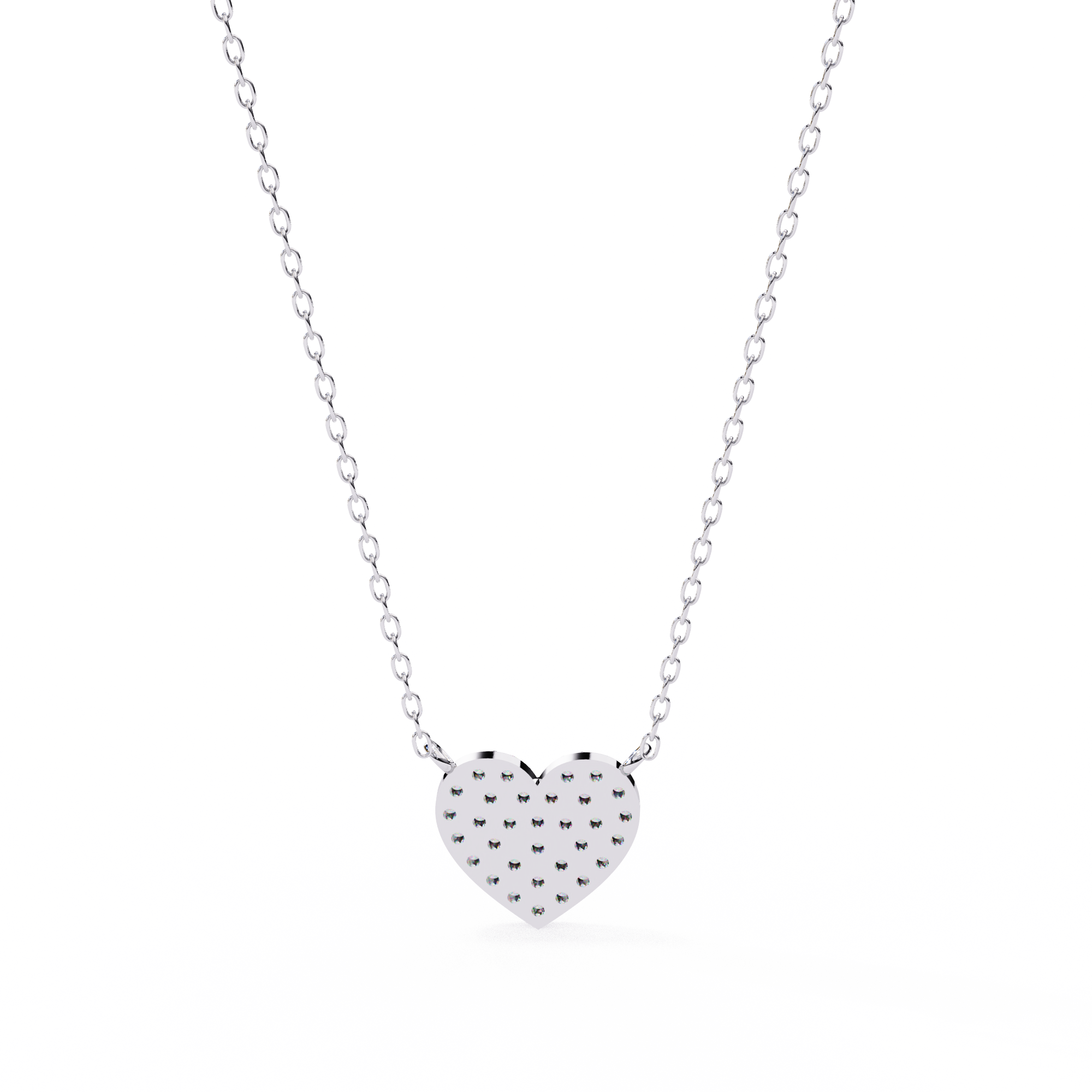 Pave Diamond Heart Pendant