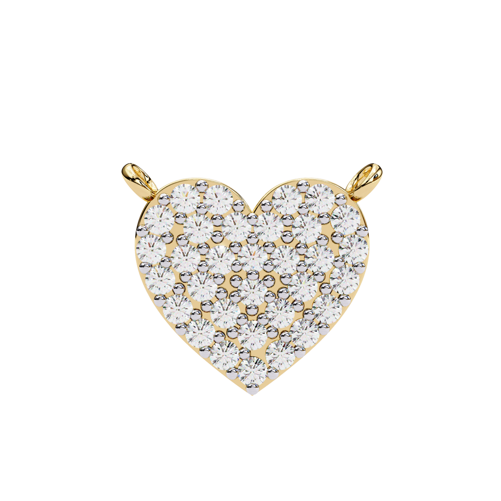 Pave Diamond Heart Pendant